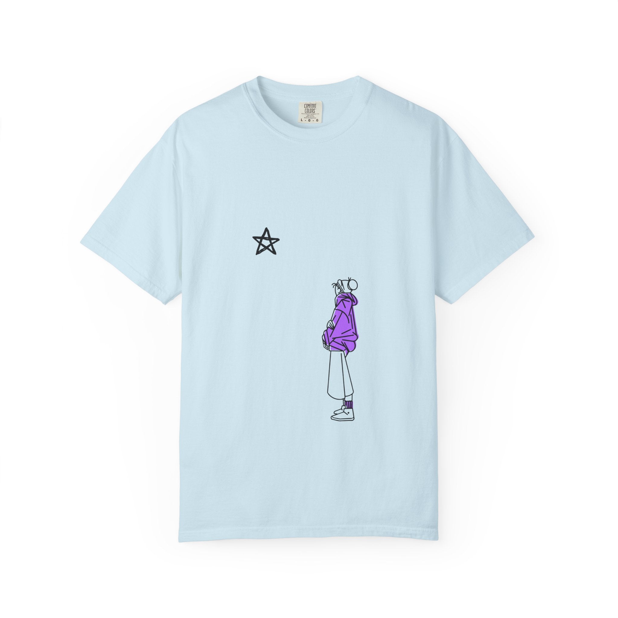 Star Watcher Graphic Tee — Standalone Man Illustration
