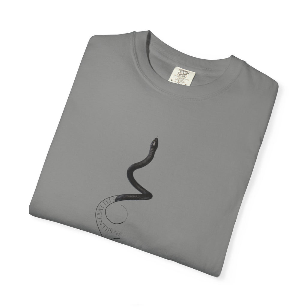 Strength Grows in Silent Battles - Snake Graphic T-Shirt