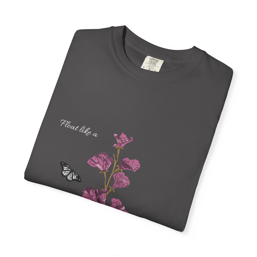 Float Like a Butterfly Floral Butterfly Graphic T-Shirt