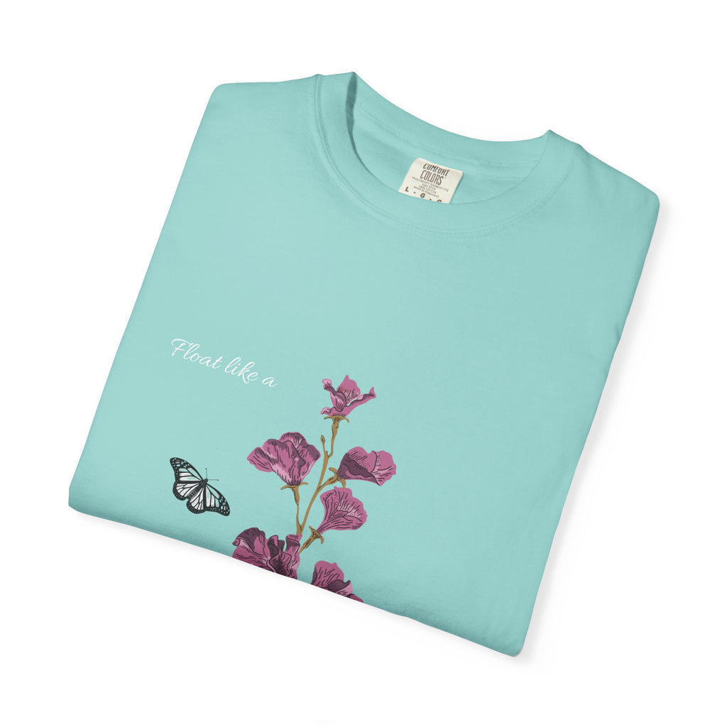 Float Like a Butterfly Floral Butterfly Graphic T-Shirt
