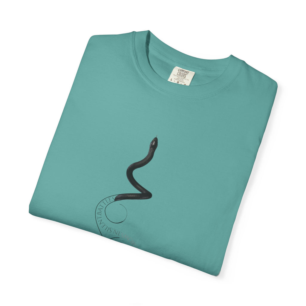 Strength Grows in Silent Battles - Snake Graphic T-Shirt