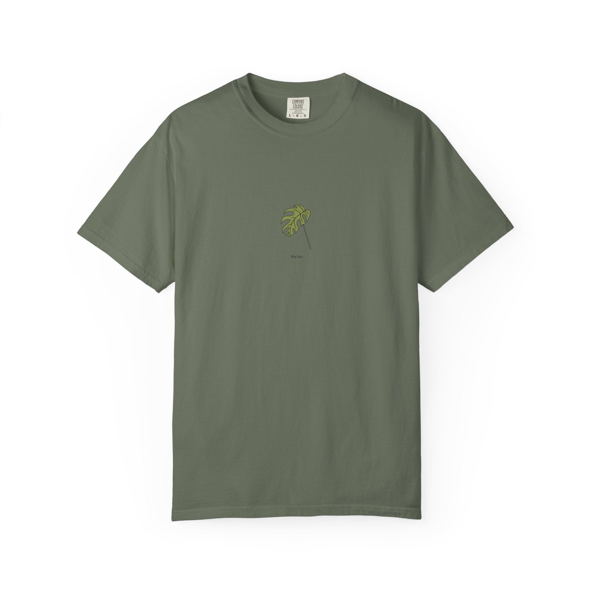 Relax Leaf T-Shirt — Calming Minimalist Tee