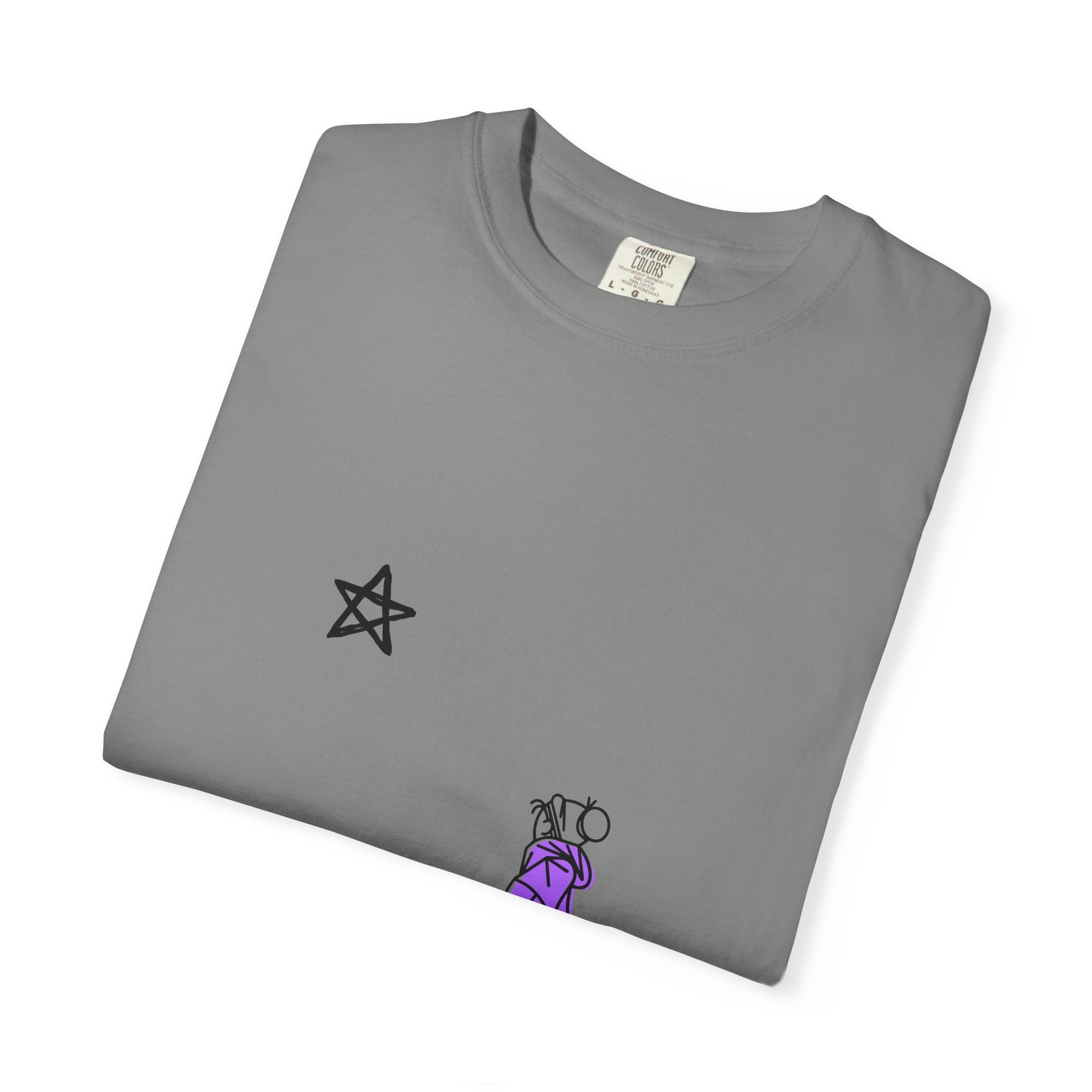 Star Watcher Graphic Tee — Standalone Man Illustration
