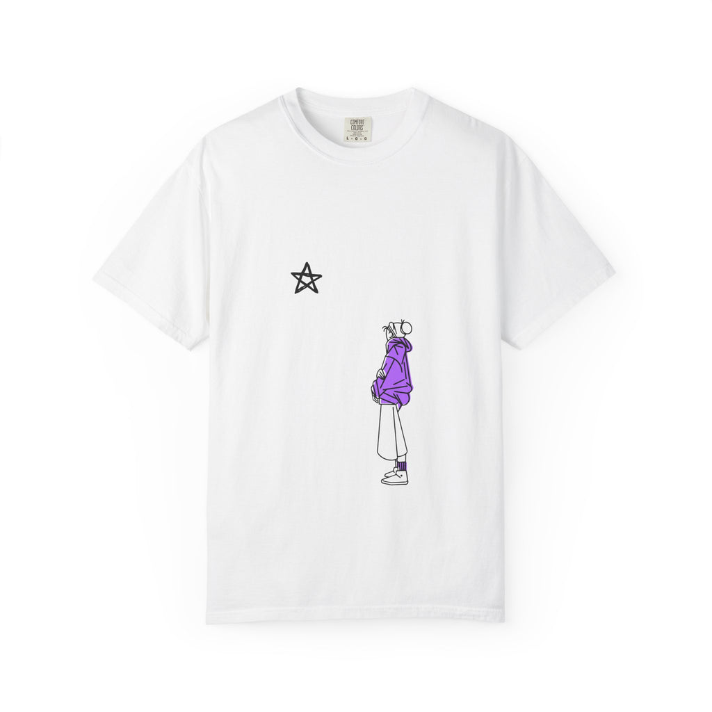 Star Watcher Graphic Tee — Standalone Man Illustration
