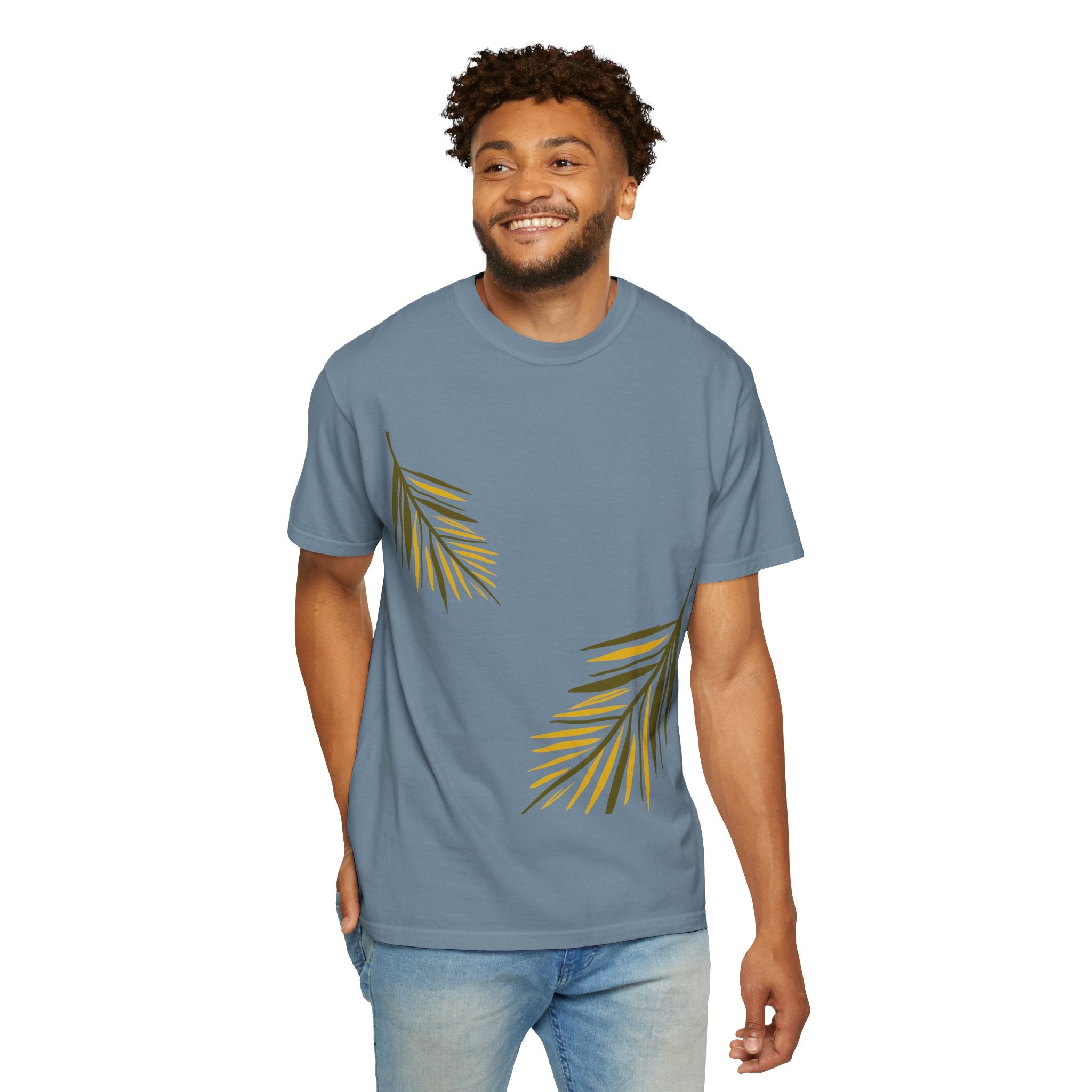 Floral Leaves Tee — Leaf Print T-Shirt