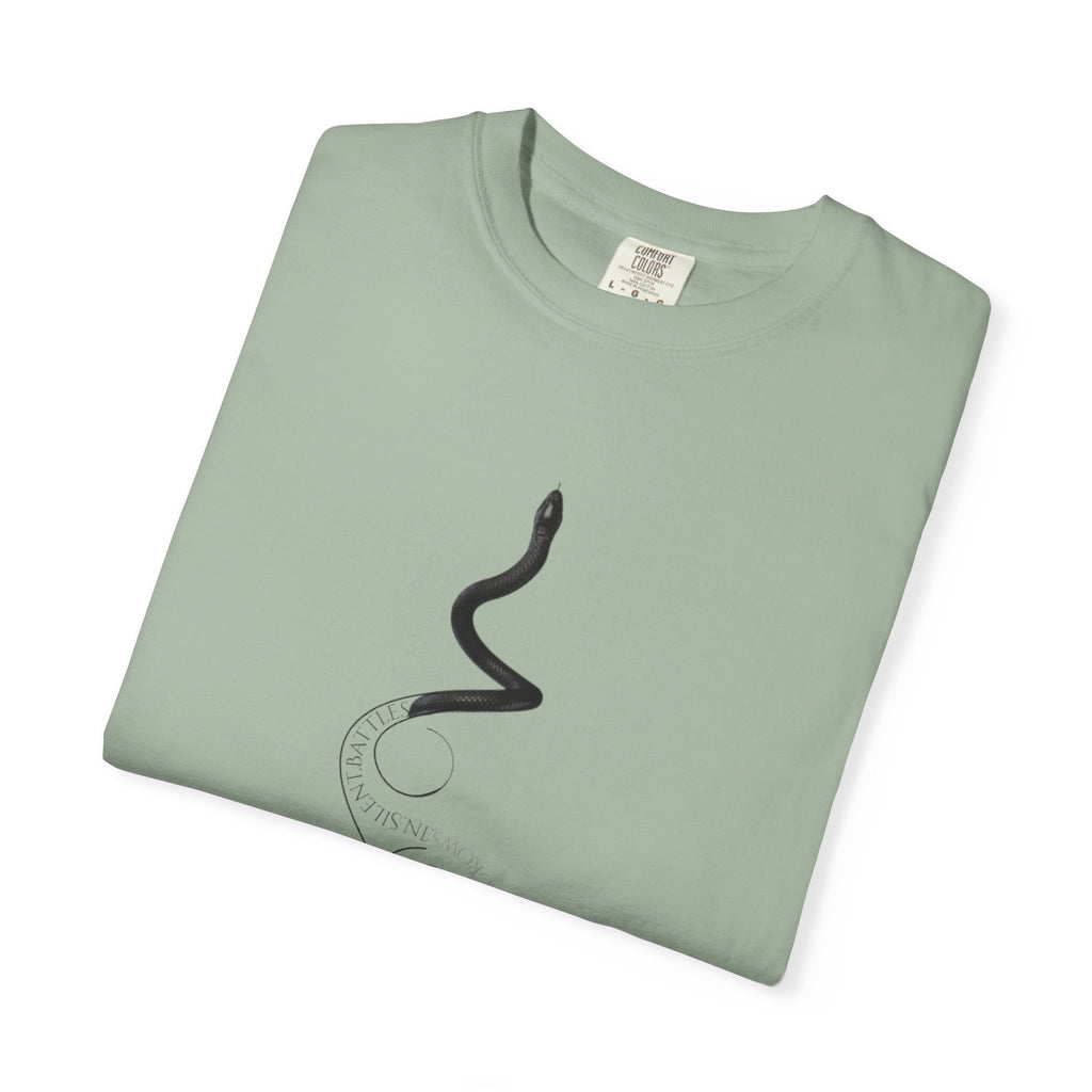 Strength Grows in Silent Battles - Snake Graphic T-Shirt