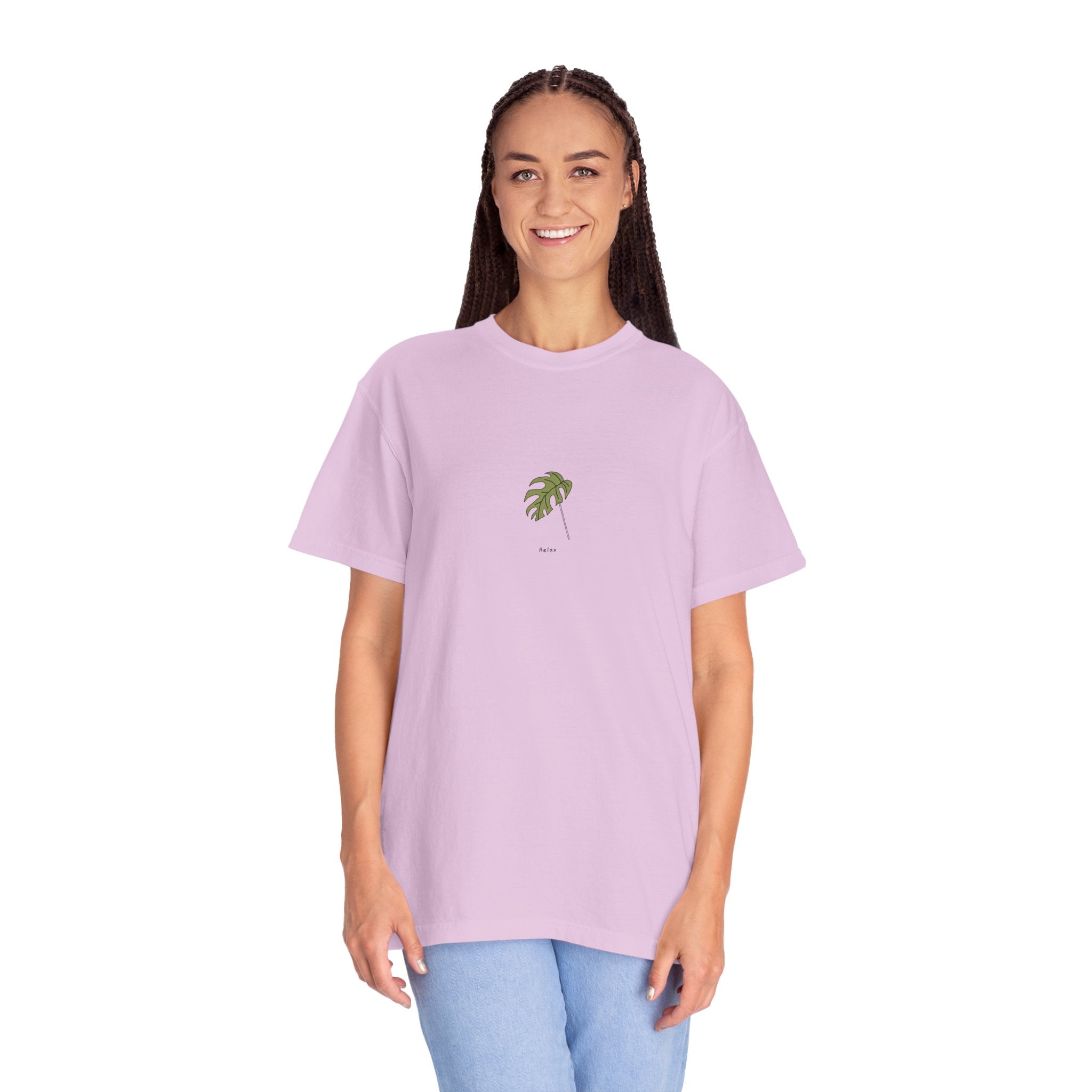 Relax Leaf T-Shirt — Calming Minimalist Tee