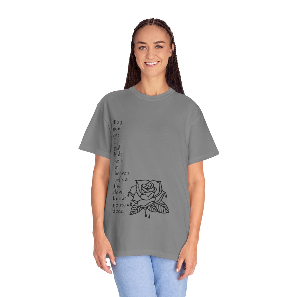 Unisex Quote Bleeding Rose Graphic Tshirt
