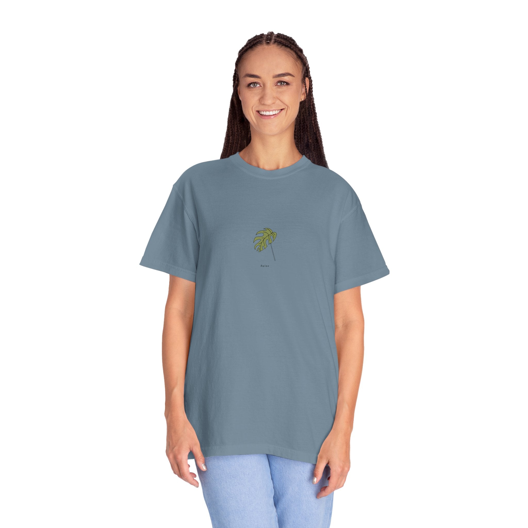 Relax Leaf T-Shirt — Calming Minimalist Tee