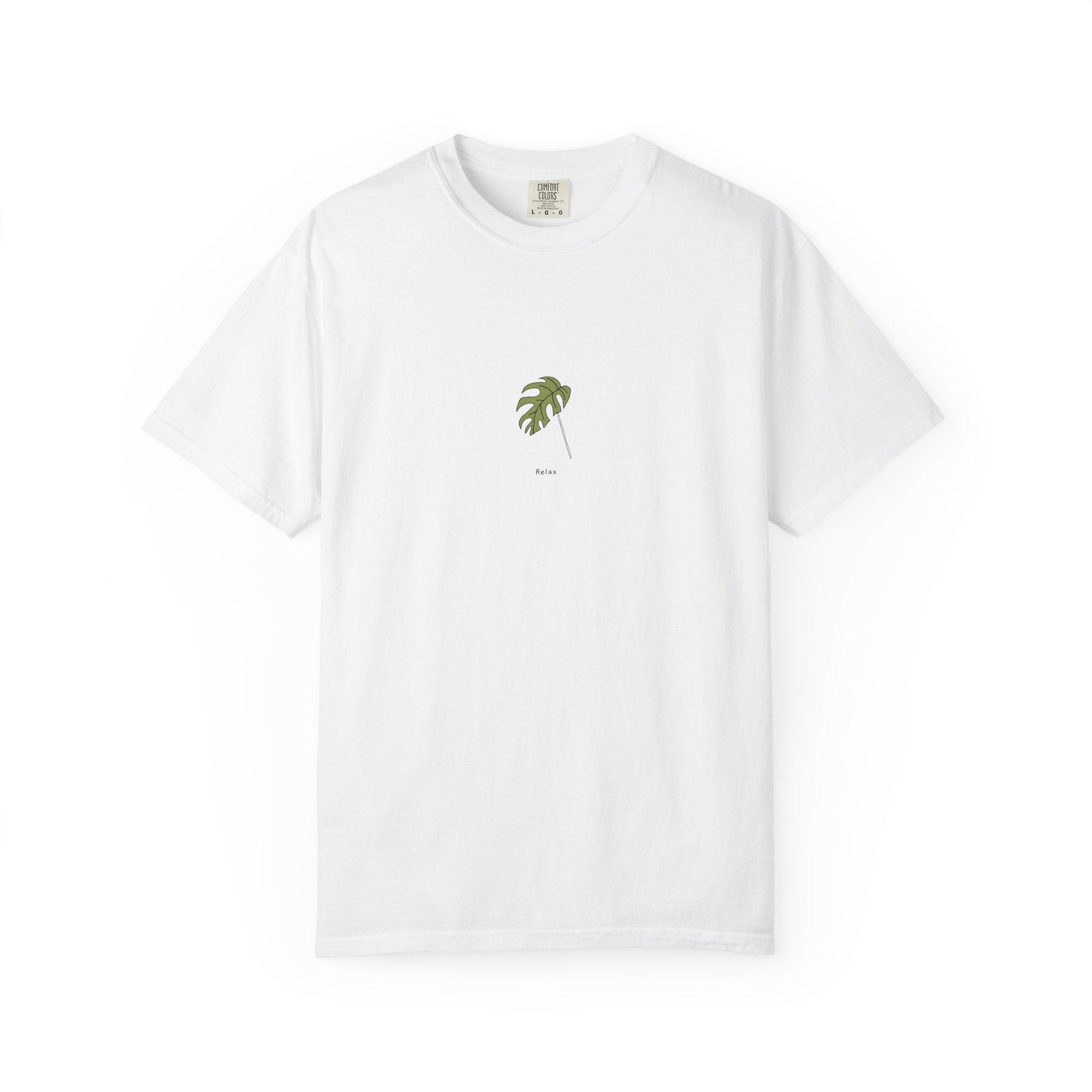 Relax Leaf T-Shirt — Calming Minimalist Tee