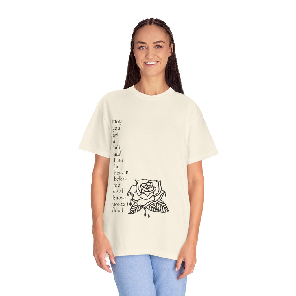 Unisex Quote Bleeding Rose Graphic Tshirt