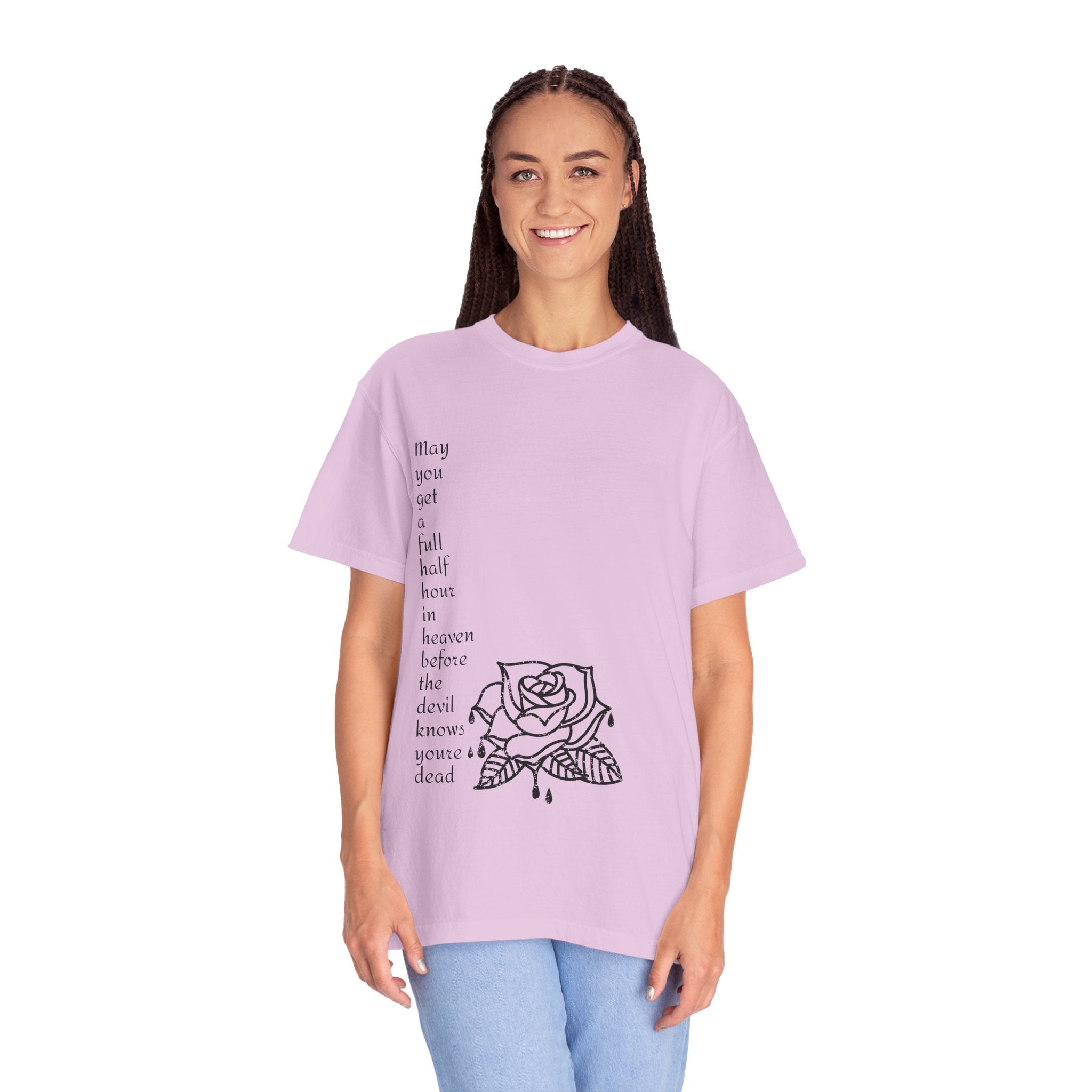 Unisex Quote Bleeding Rose Graphic Tshirt