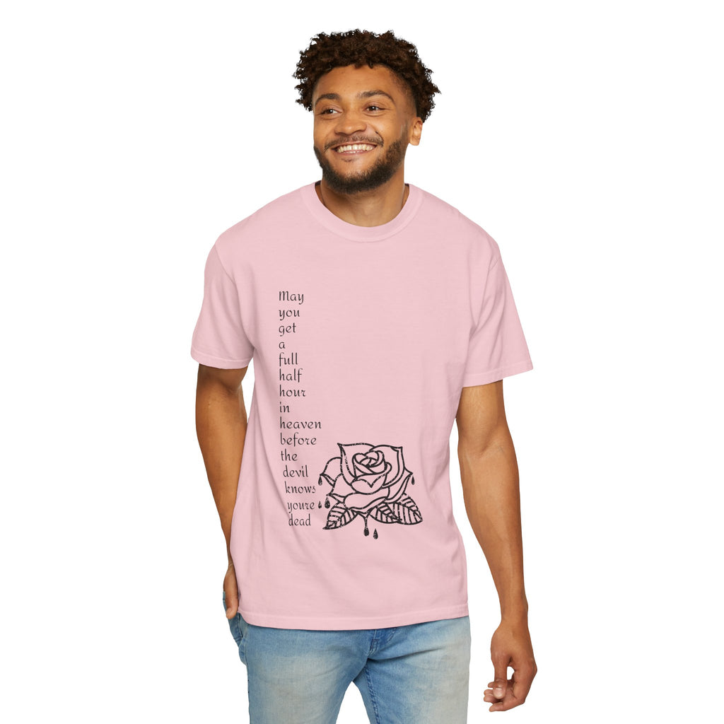 Unisex Quote Bleeding Rose Graphic Tshirt