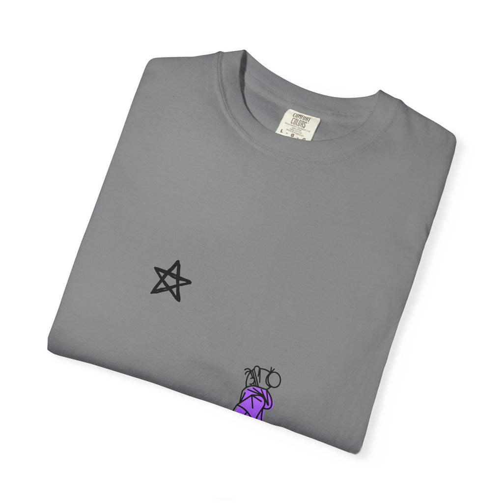 Star Watcher Graphic Tee — Standalone Man Illustration