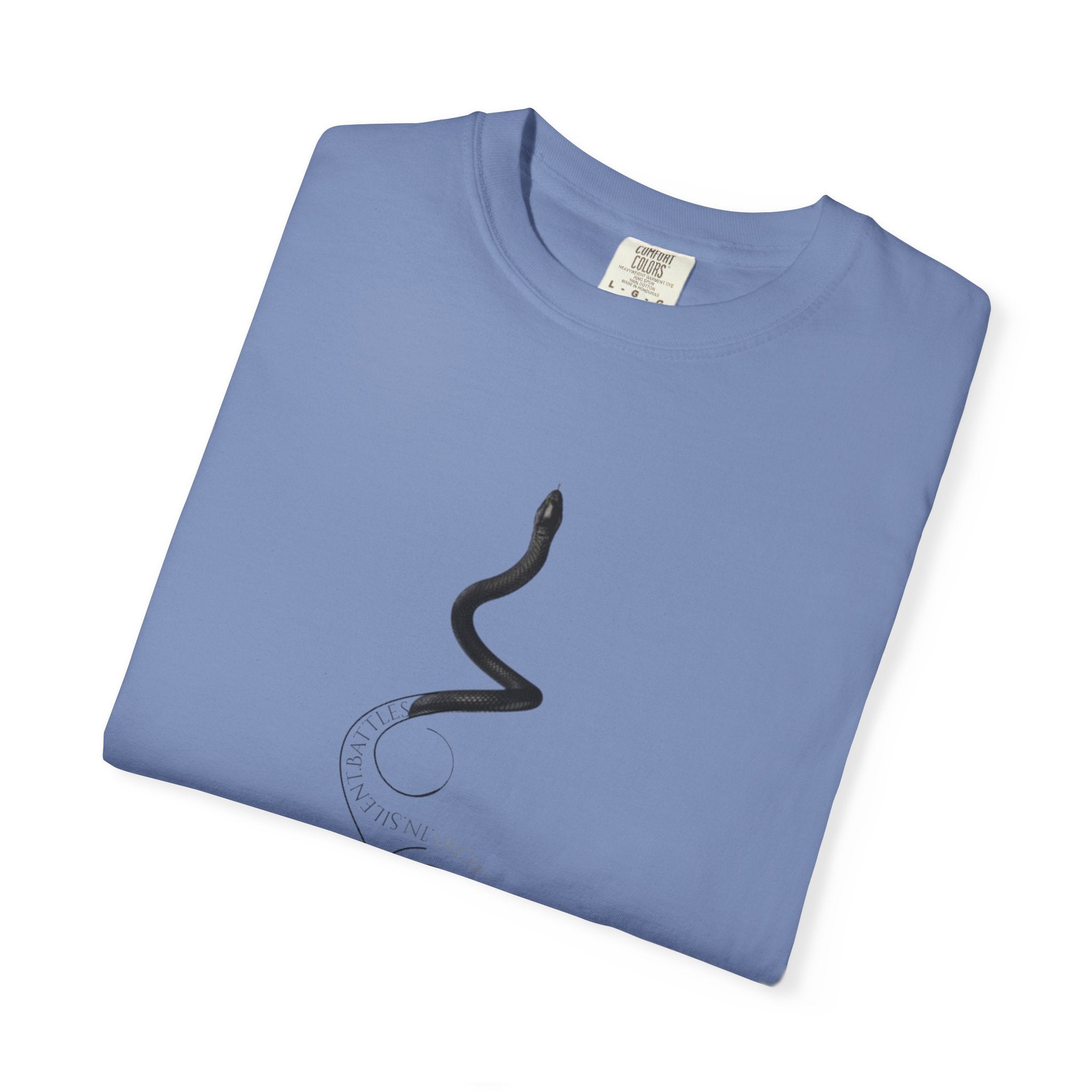 Strength Grows in Silent Battles - Snake Graphic T-Shirt