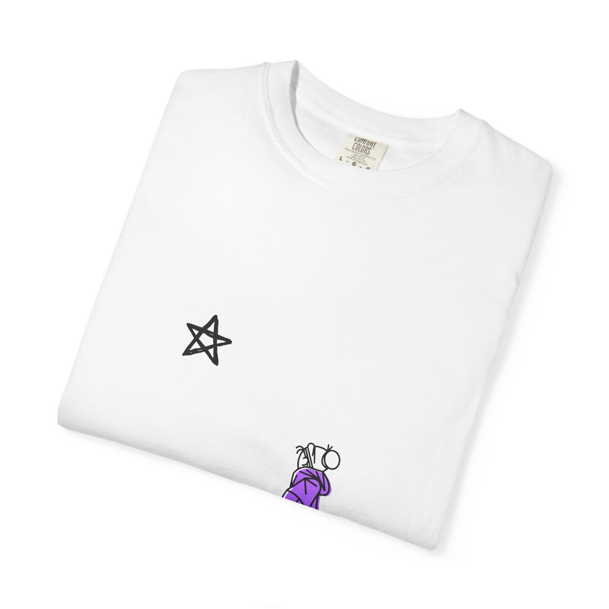 Star Watcher Graphic Tee — Standalone Man Illustration