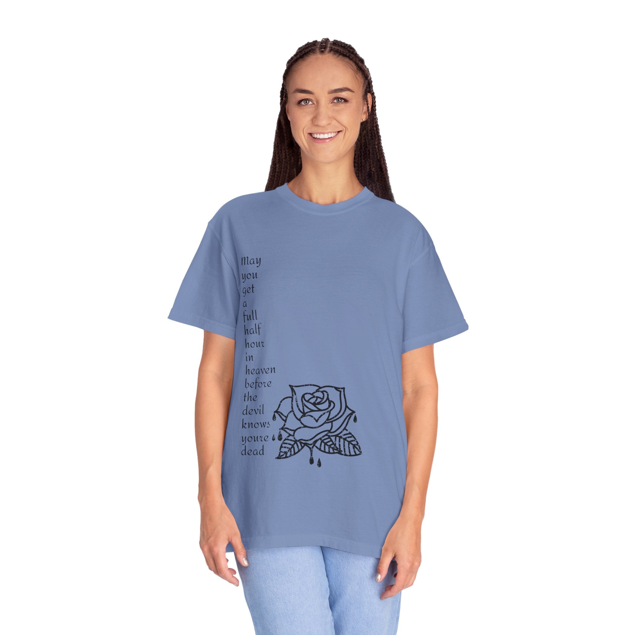 Unisex Quote Bleeding Rose Graphic Tshirt