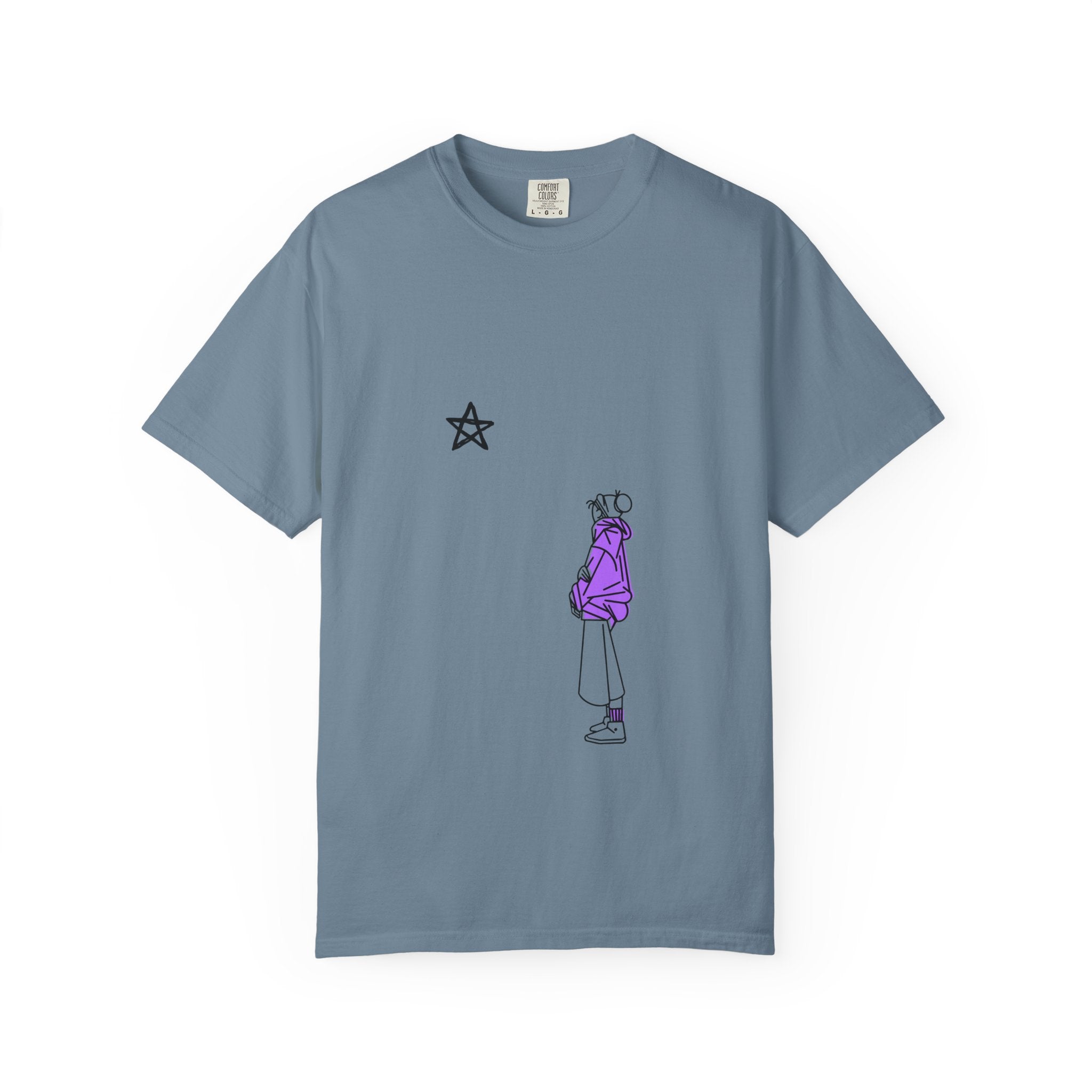 Star Watcher Graphic Tee — Standalone Man Illustration
