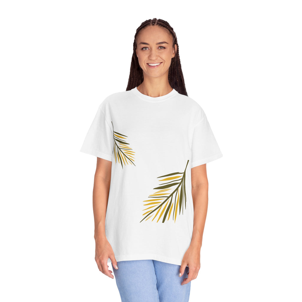 Floral Leaves Tee — Leaf Print T-Shirt