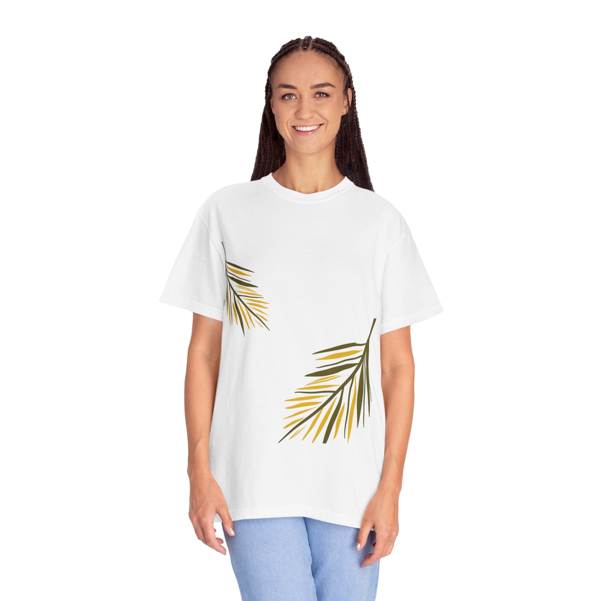 Floral Leaves Tee — Leaf Print T-Shirt