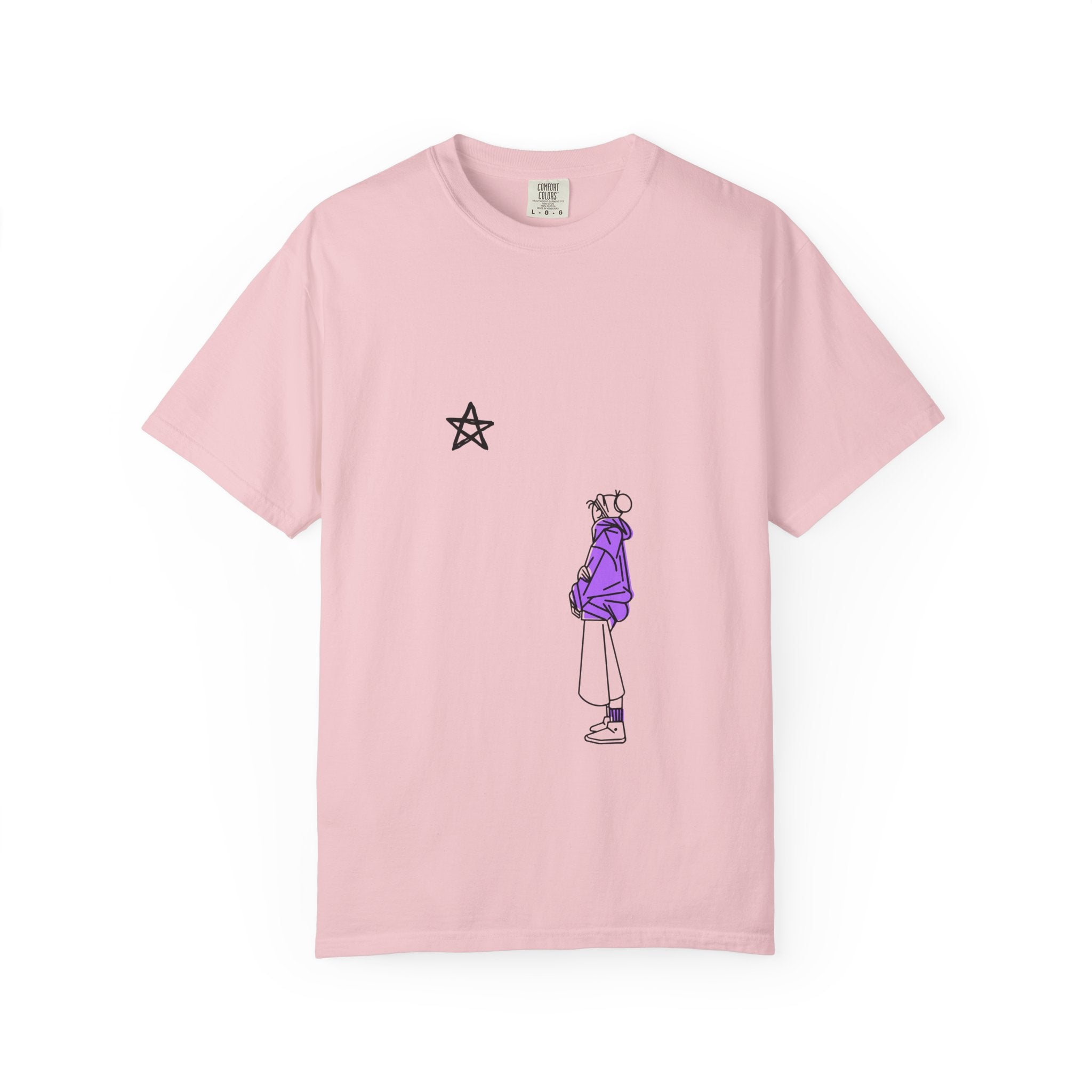Star Watcher Graphic Tee — Standalone Man Illustration