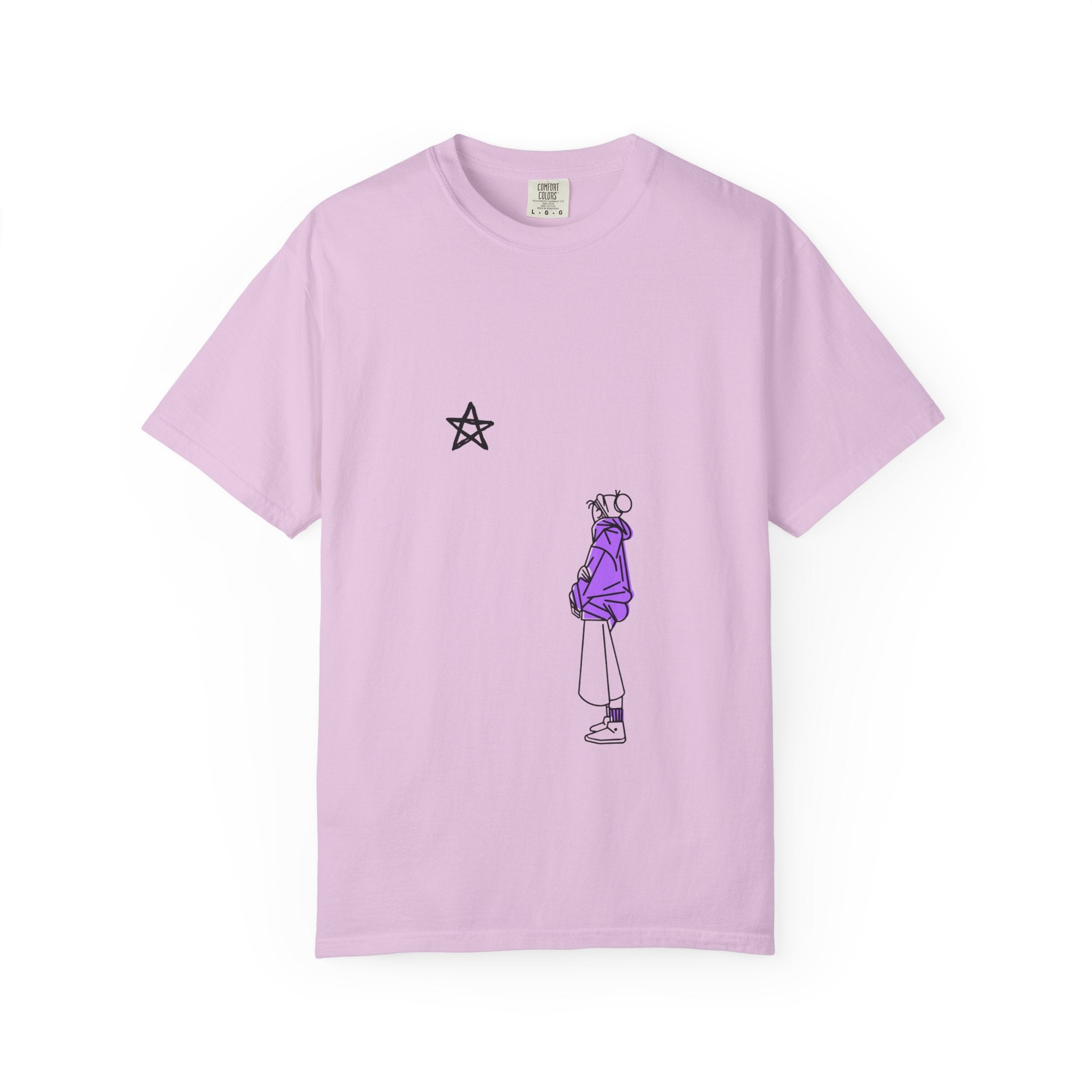Star Watcher Graphic Tee — Standalone Man Illustration