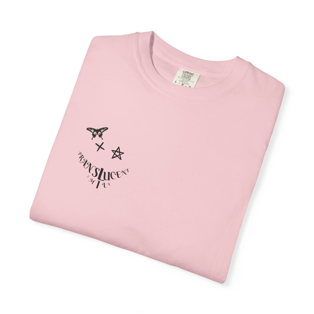 Translucent Smile Graphic T-Shirt — 'Translucent smile' Tee Pec Placement