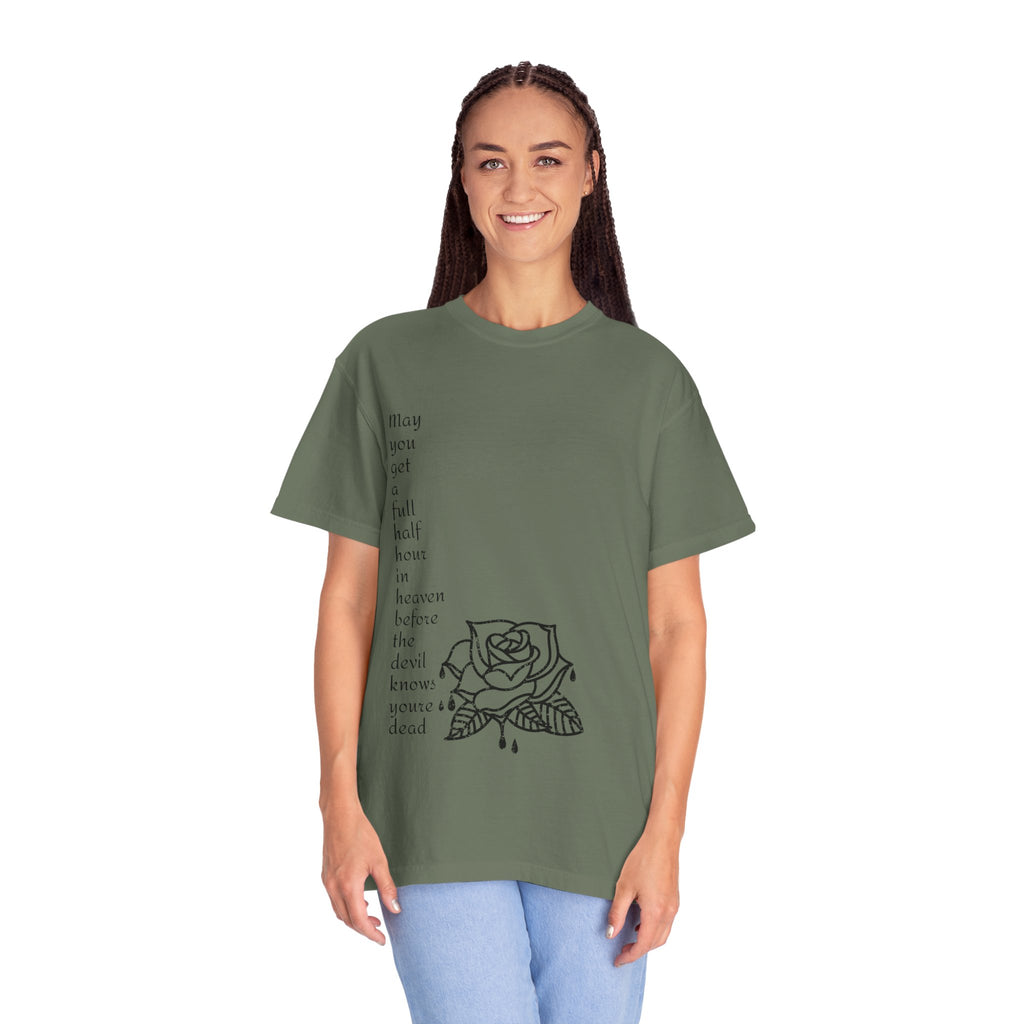 Unisex Quote Bleeding Rose Graphic Tshirt