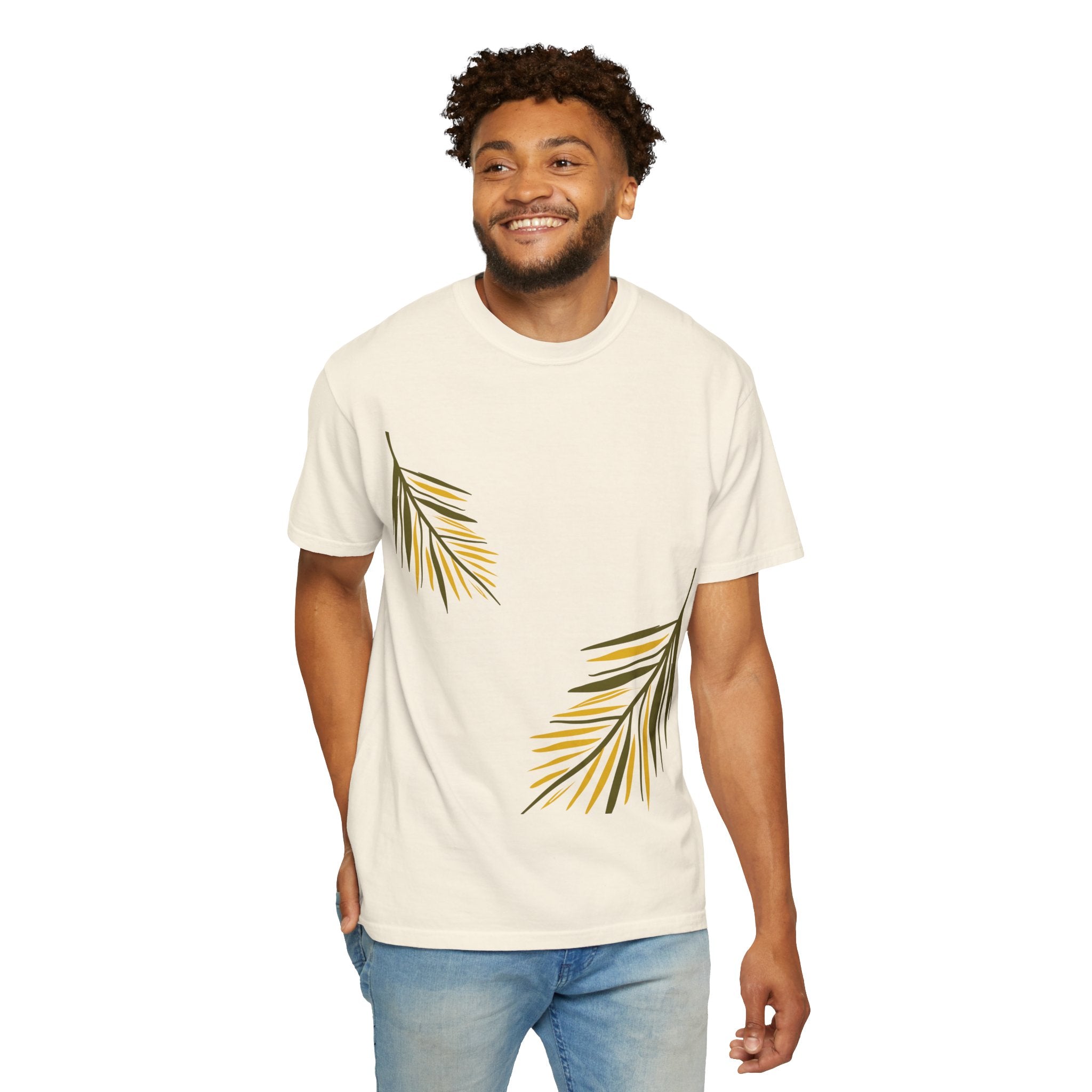 Floral Leaves Tee — Leaf Print T-Shirt
