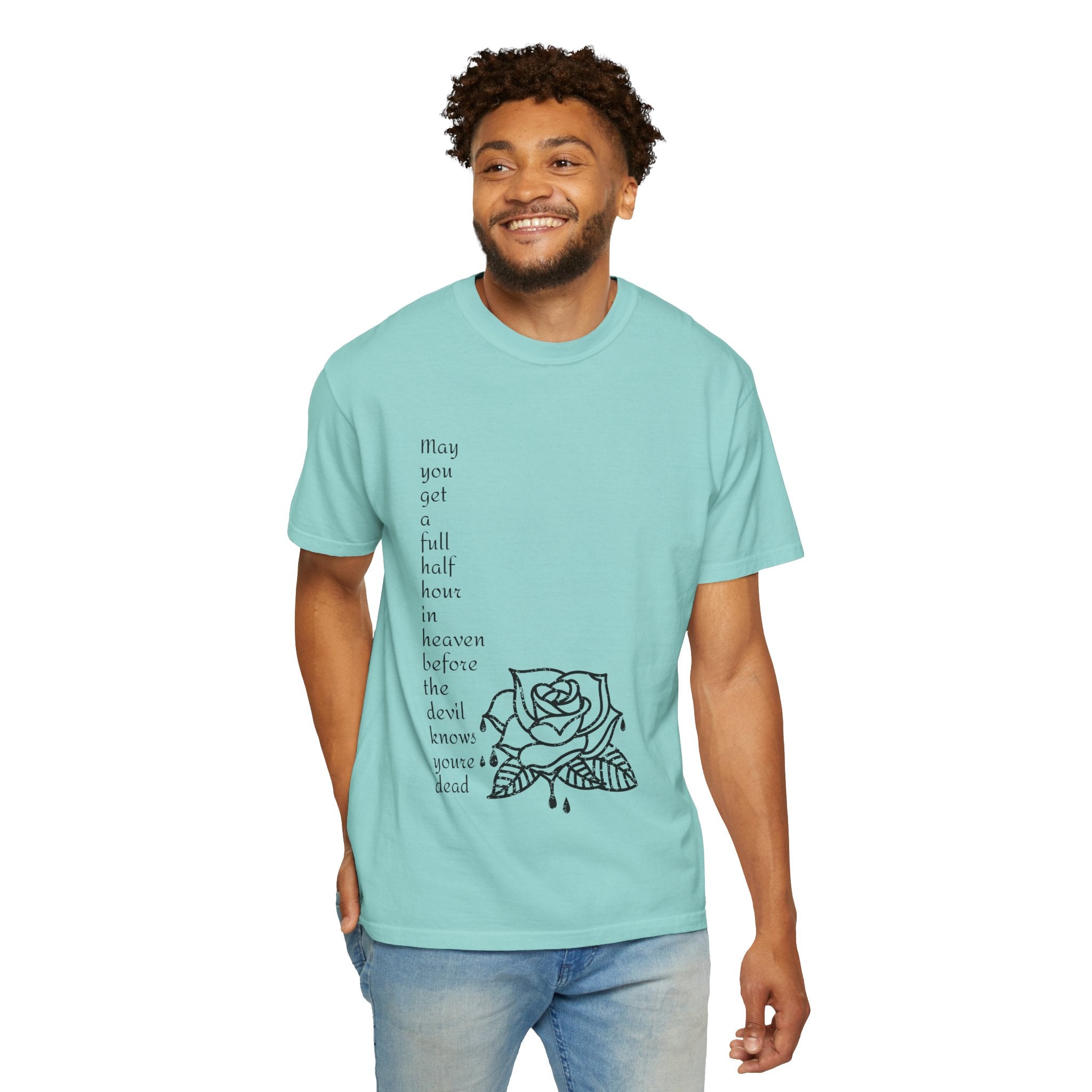 Unisex Quote Bleeding Rose Graphic Tshirt