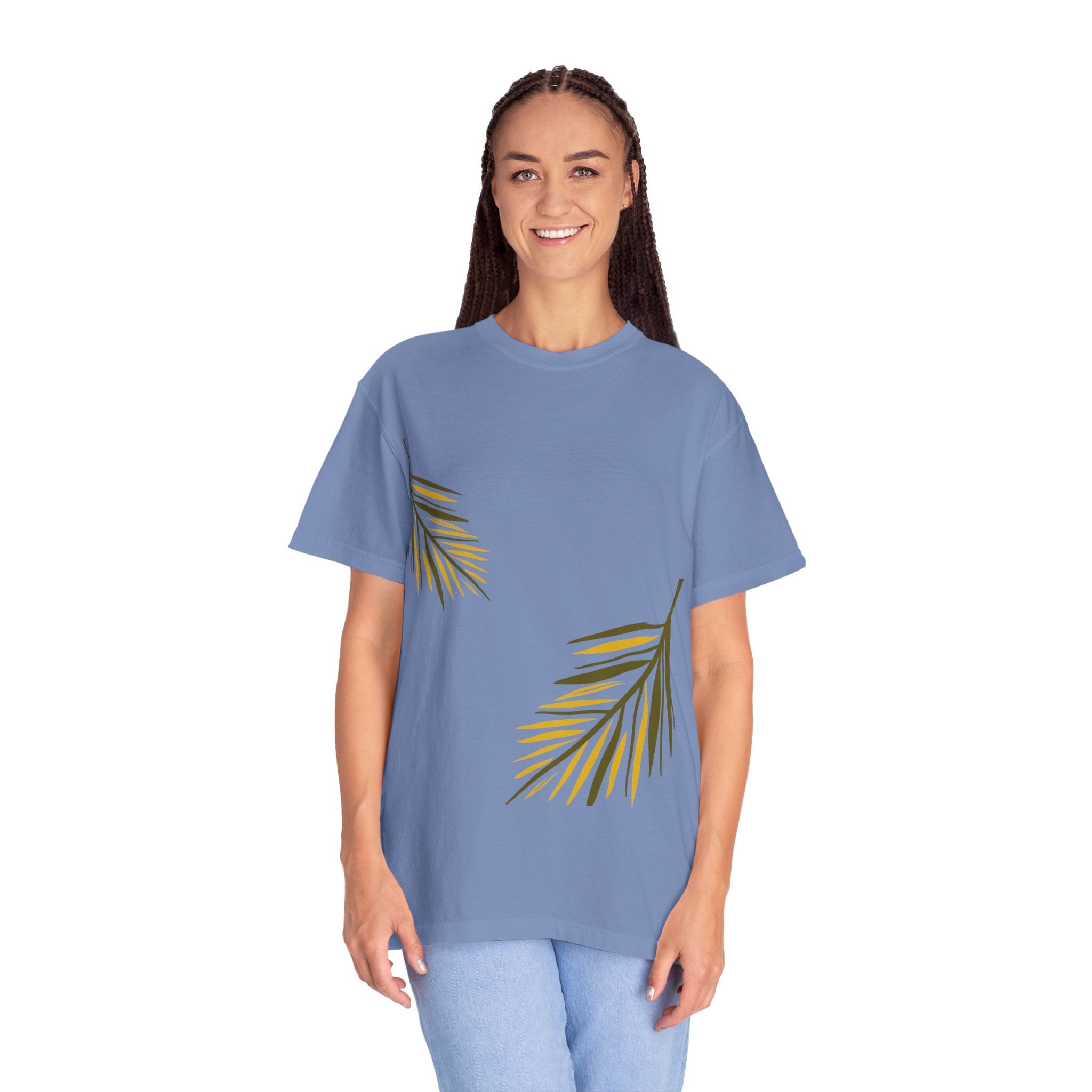 Floral Leaves Tee — Leaf Print T-Shirt