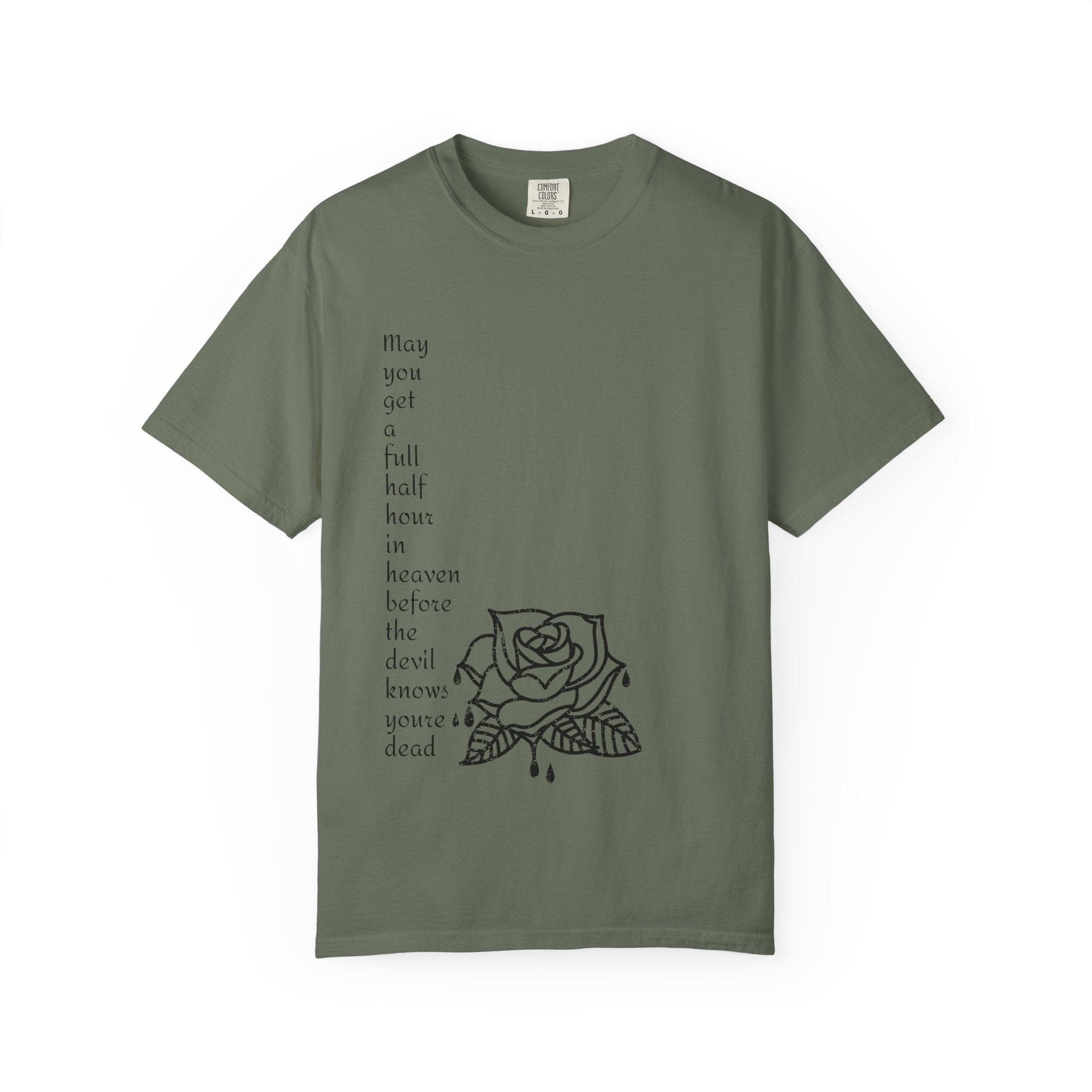 Unisex Quote Bleeding Rose Graphic Tshirt