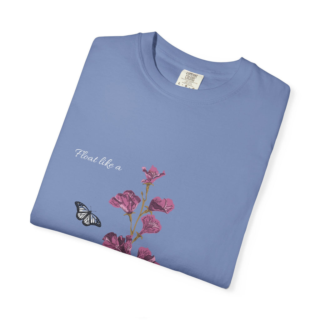 Float Like a Butterfly Floral Butterfly Graphic T-Shirt