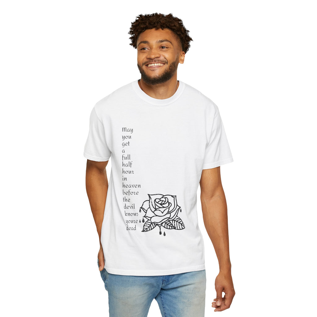 Unisex Quote Bleeding Rose Graphic Tshirt