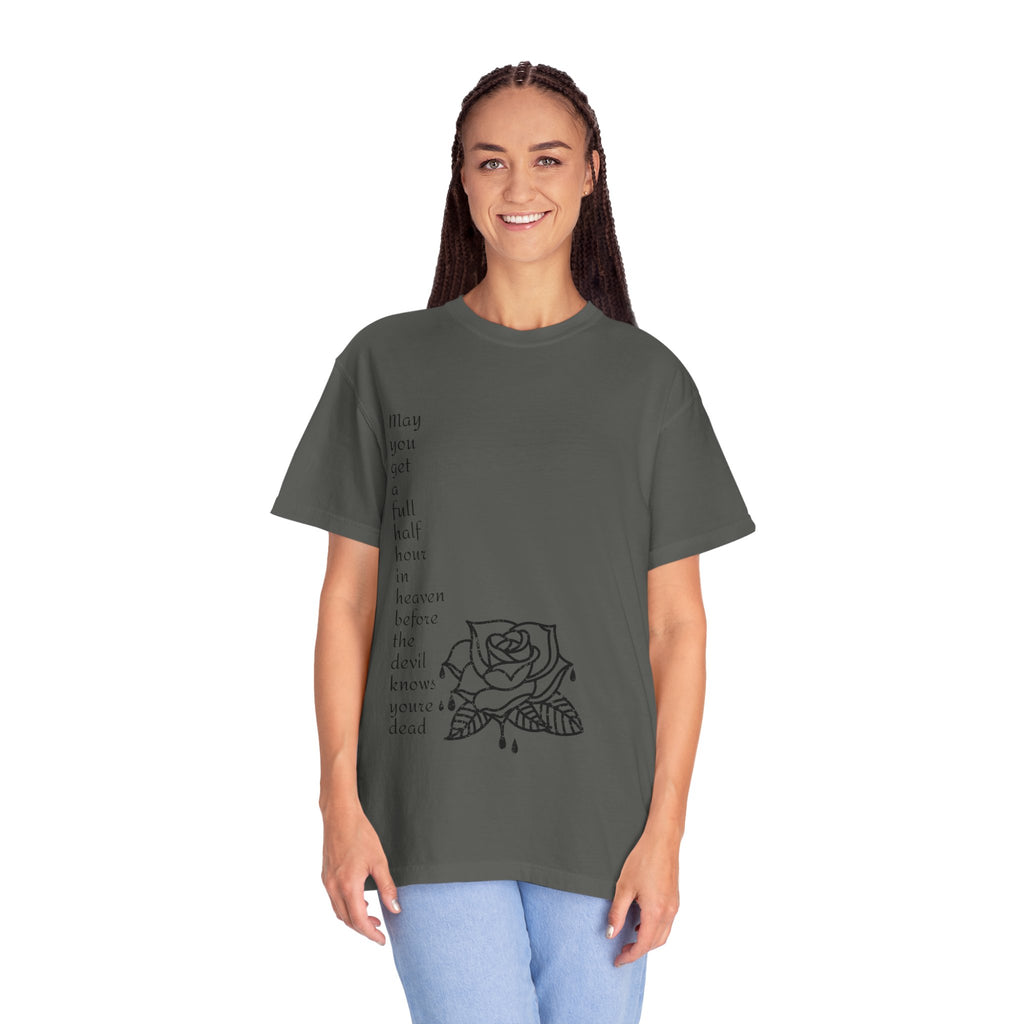 Unisex Quote Bleeding Rose Graphic Tshirt