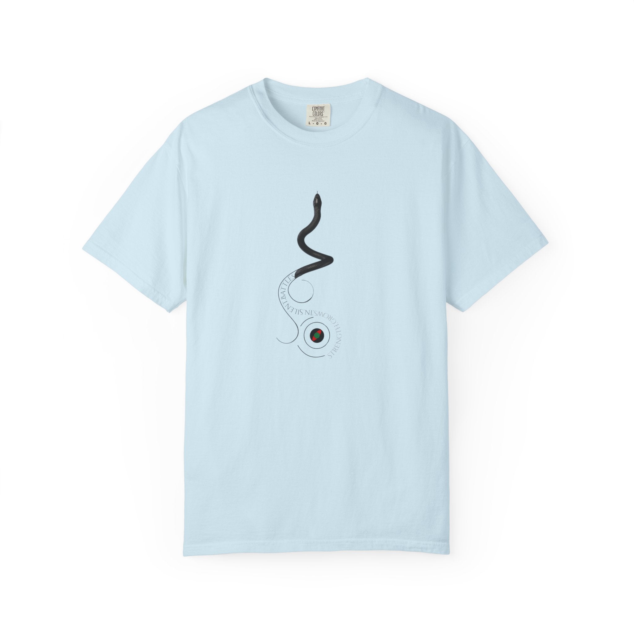 Strength Grows in Silent Battles - Snake Graphic T-Shirt