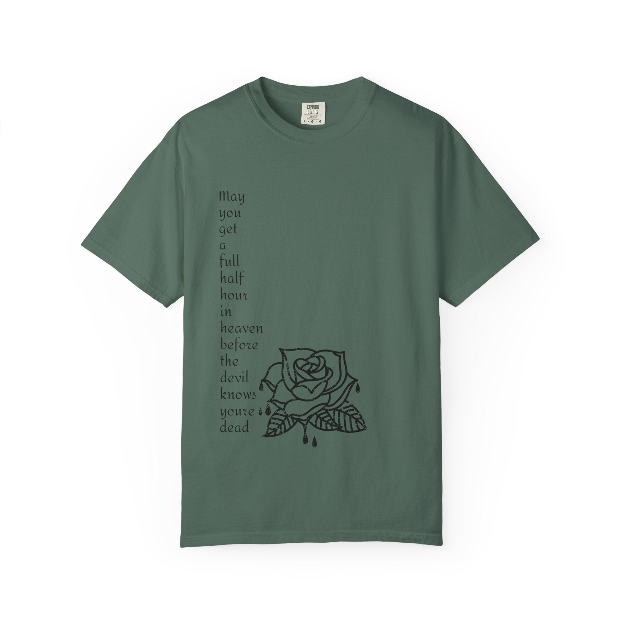 Unisex Quote Bleeding Rose Graphic Tshirt