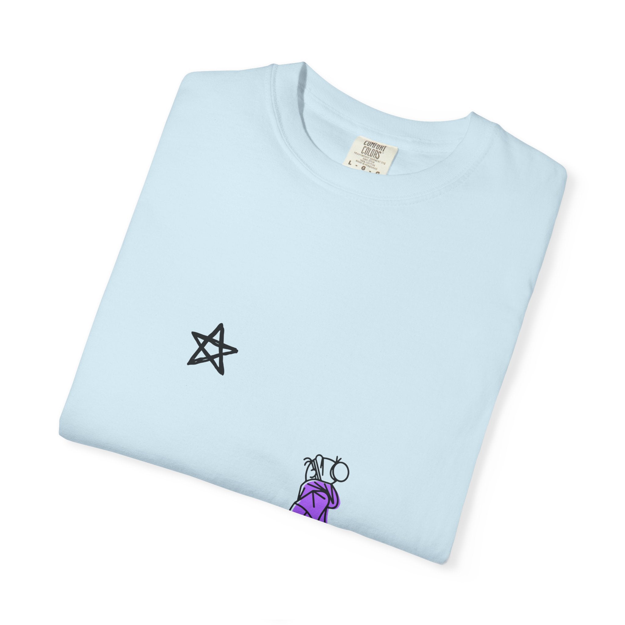 Star Watcher Graphic Tee — Standalone Man Illustration