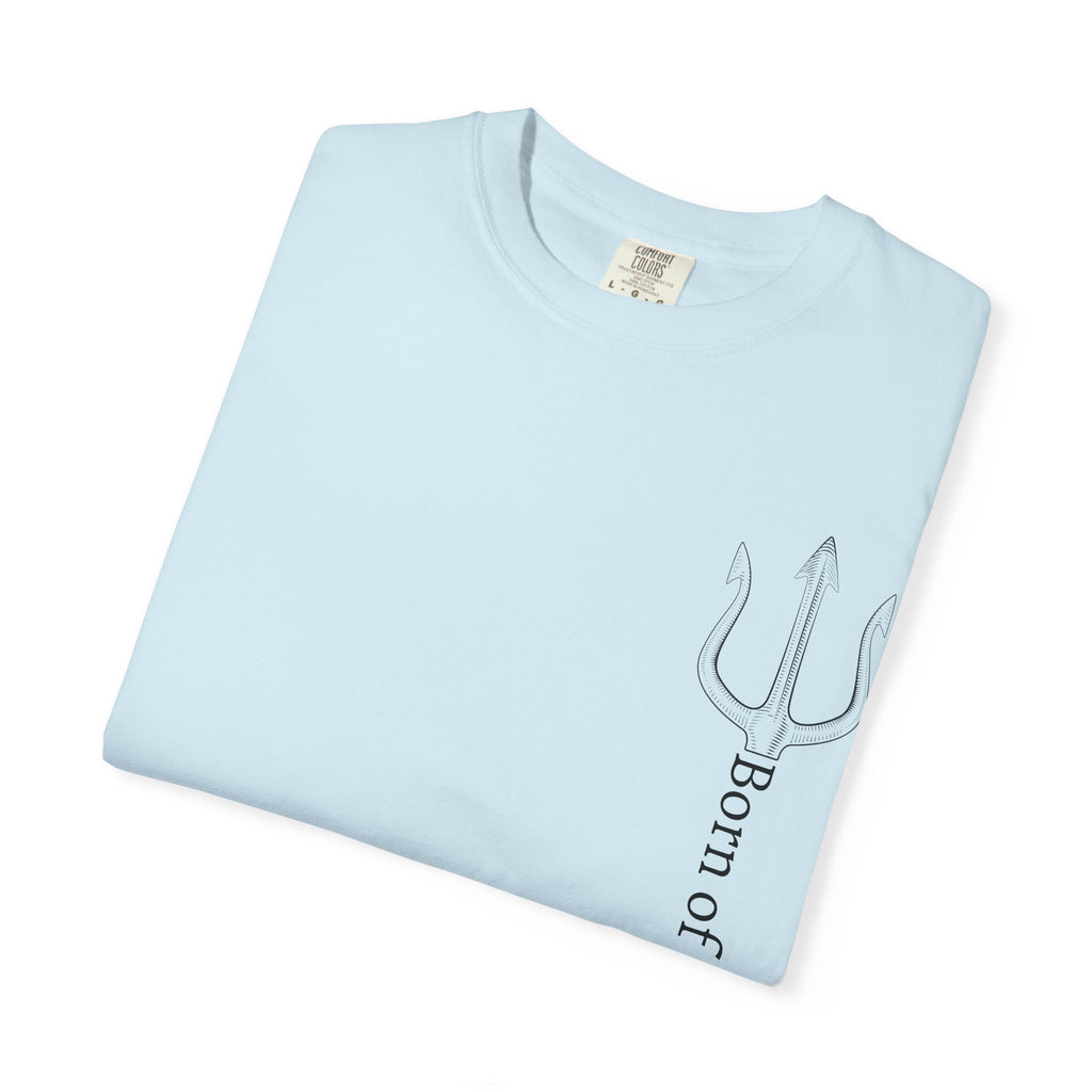 T-Shirt — 'Born of Salt and Storm' Trident Vertical Graphic Tee