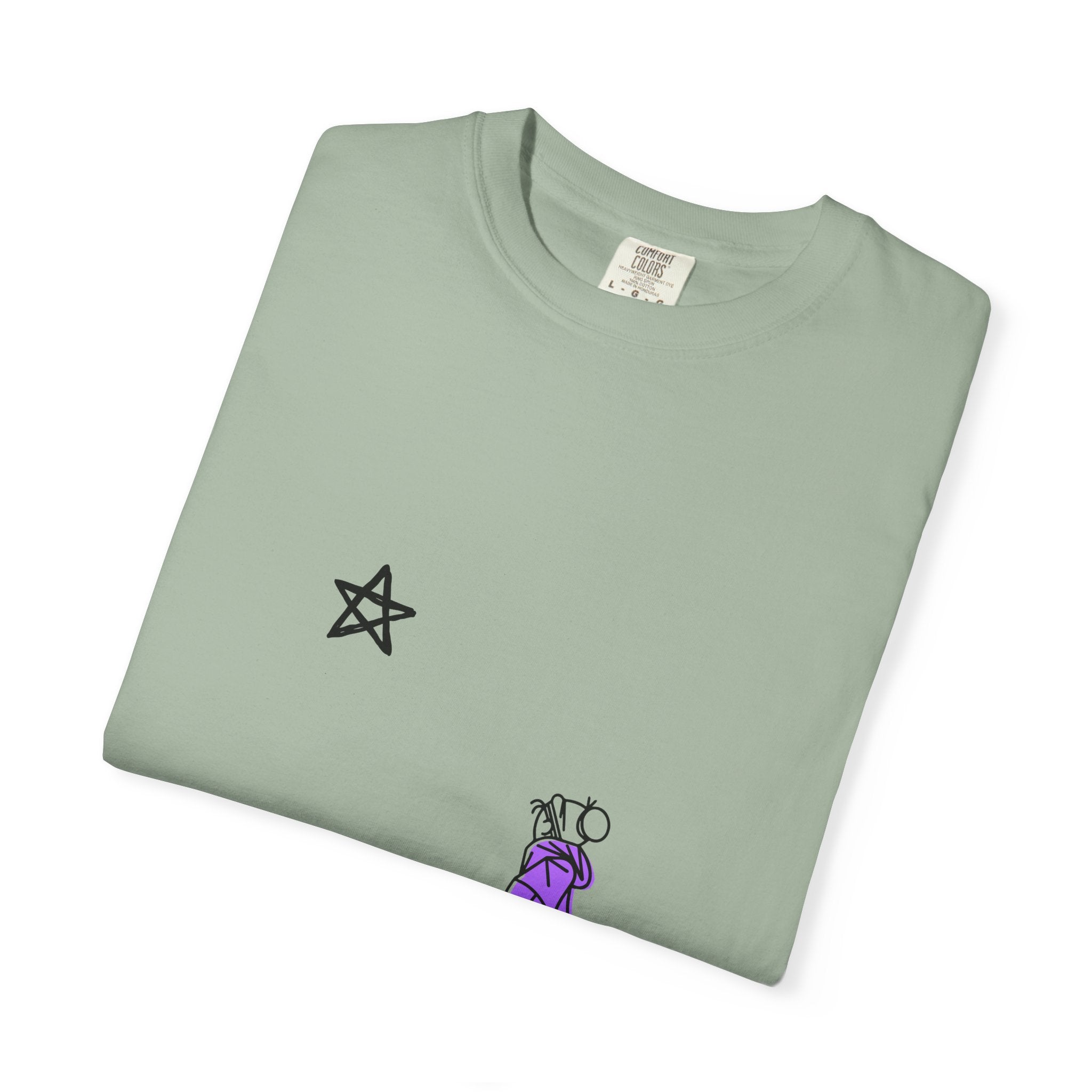 Star Watcher Graphic Tee — Standalone Man Illustration