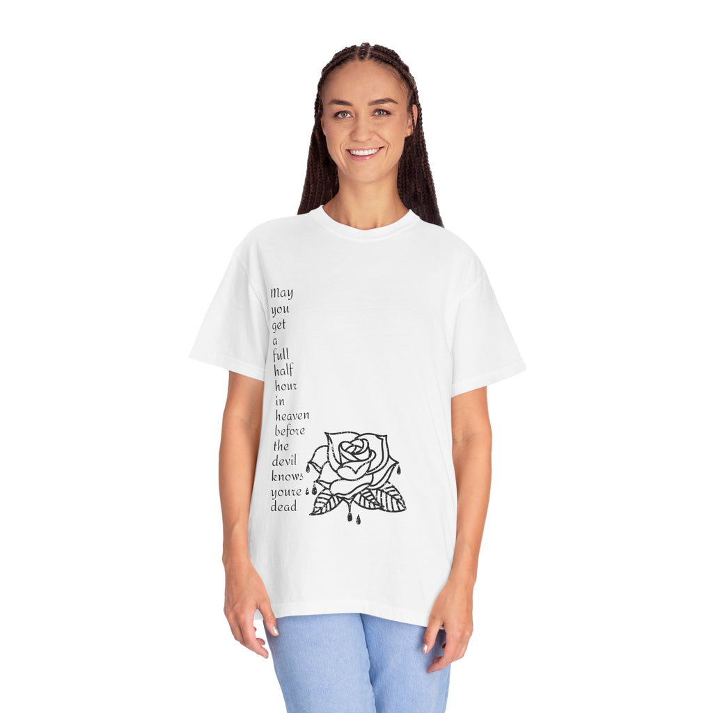 Unisex Quote Bleeding Rose Graphic Tshirt