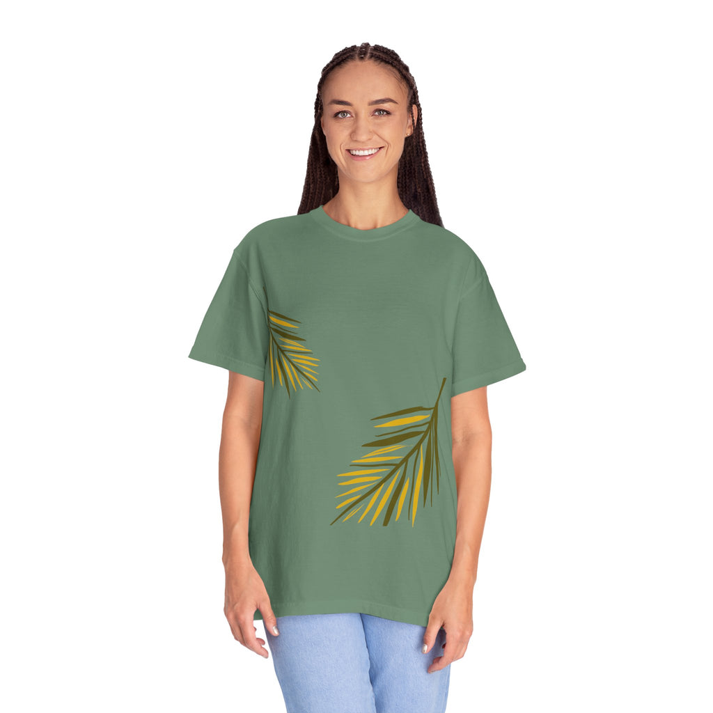 Floral Leaves Tee — Leaf Print T-Shirt