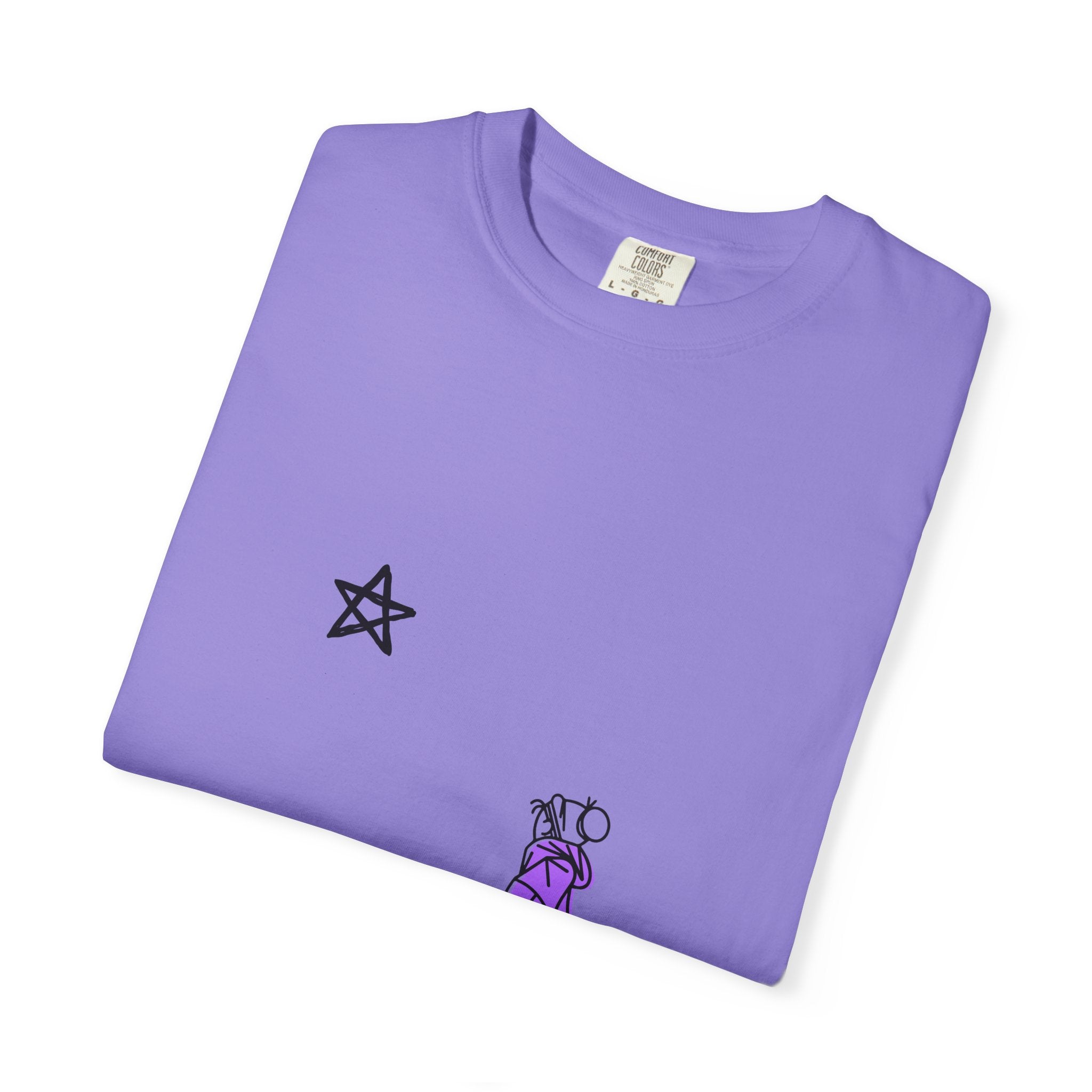 Star Watcher Graphic Tee — Standalone Man Illustration