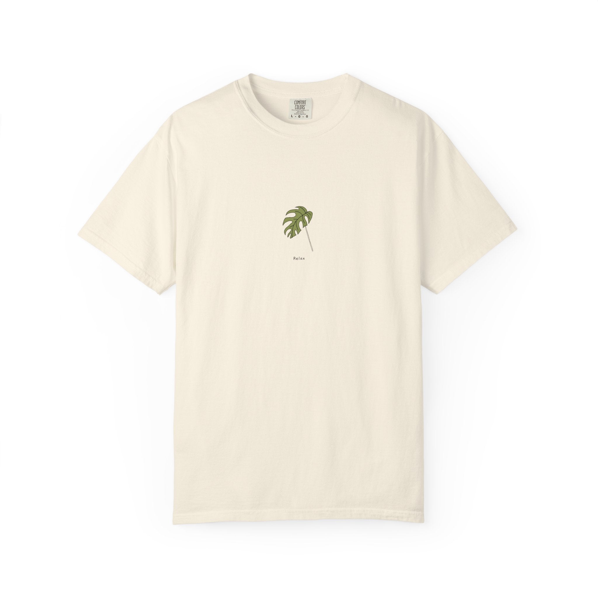 Relax Leaf T-Shirt — Calming Minimalist Tee