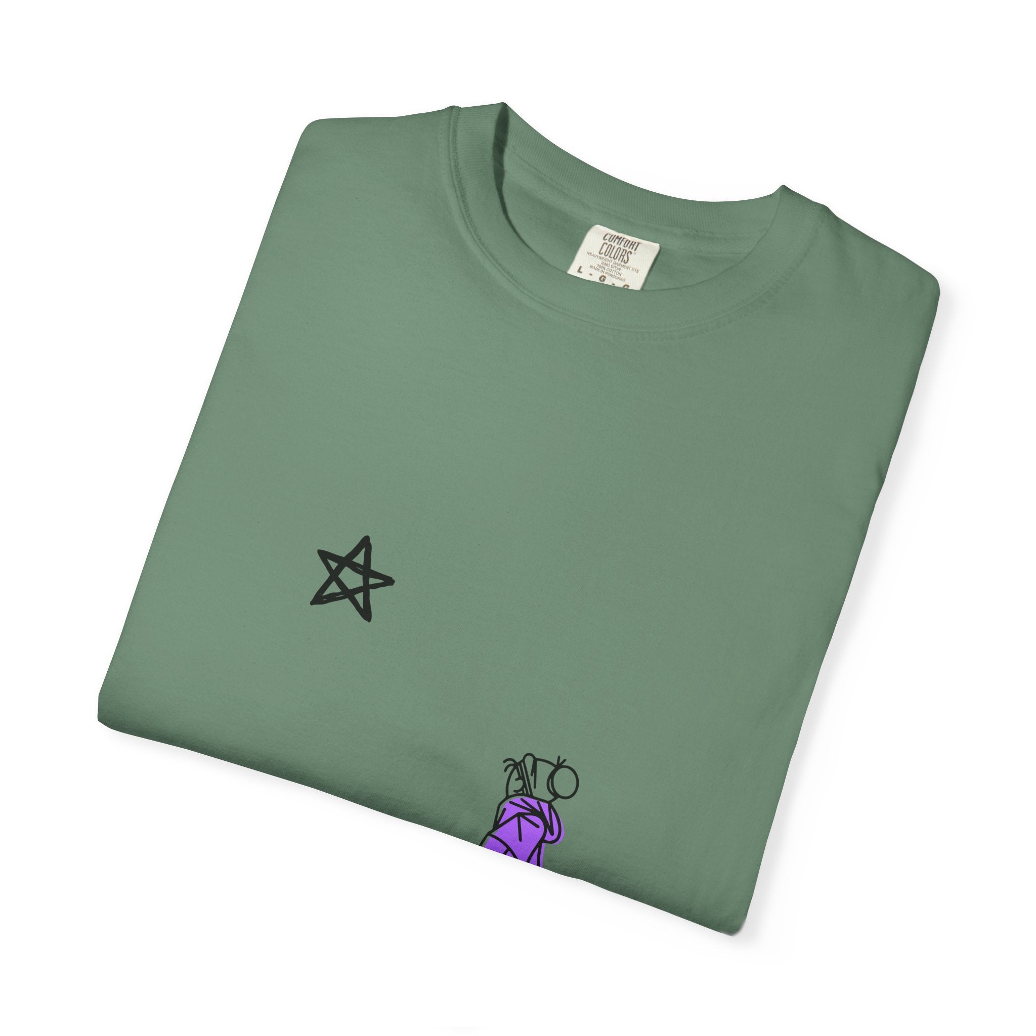 Star Watcher Graphic Tee — Standalone Man Illustration