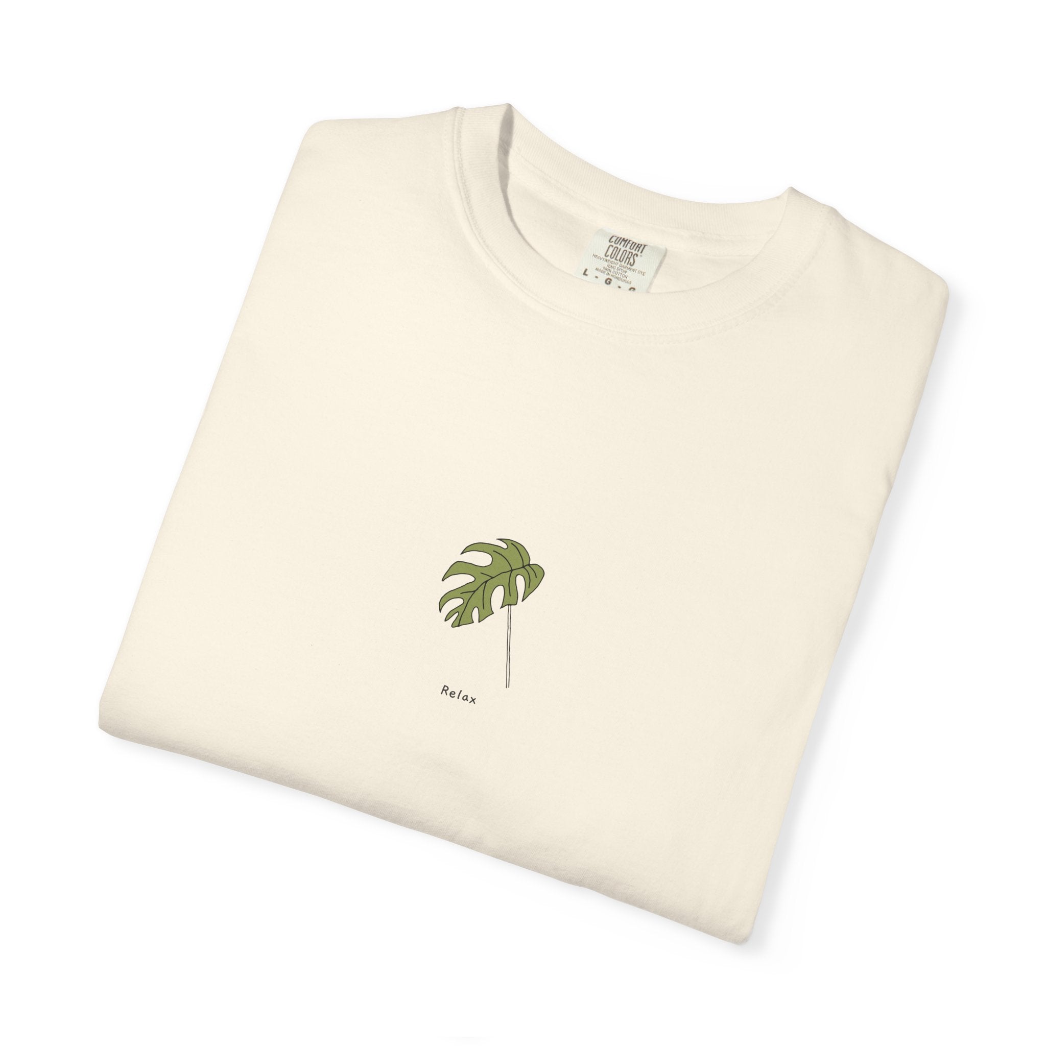 Relax Leaf T-Shirt — Calming Minimalist Tee