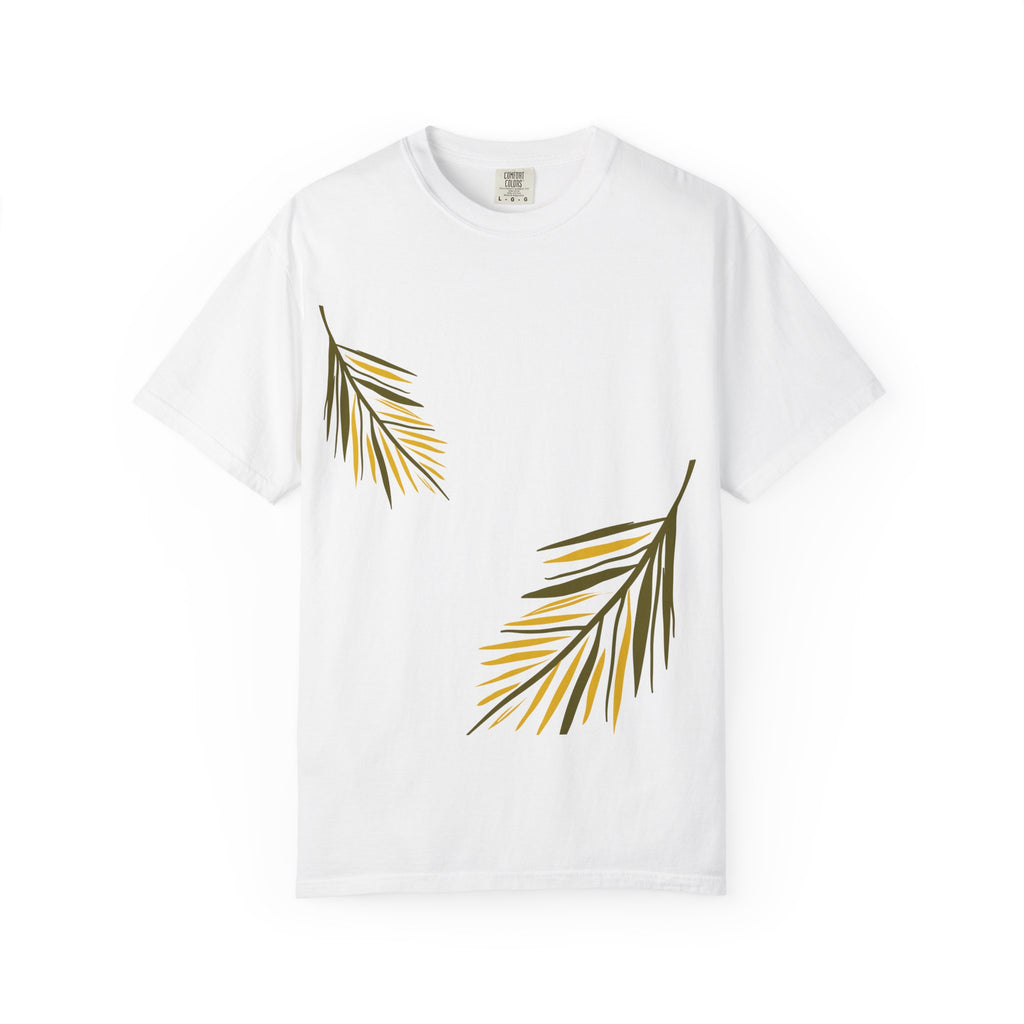 Floral Leaves Tee — Leaf Print T-Shirt