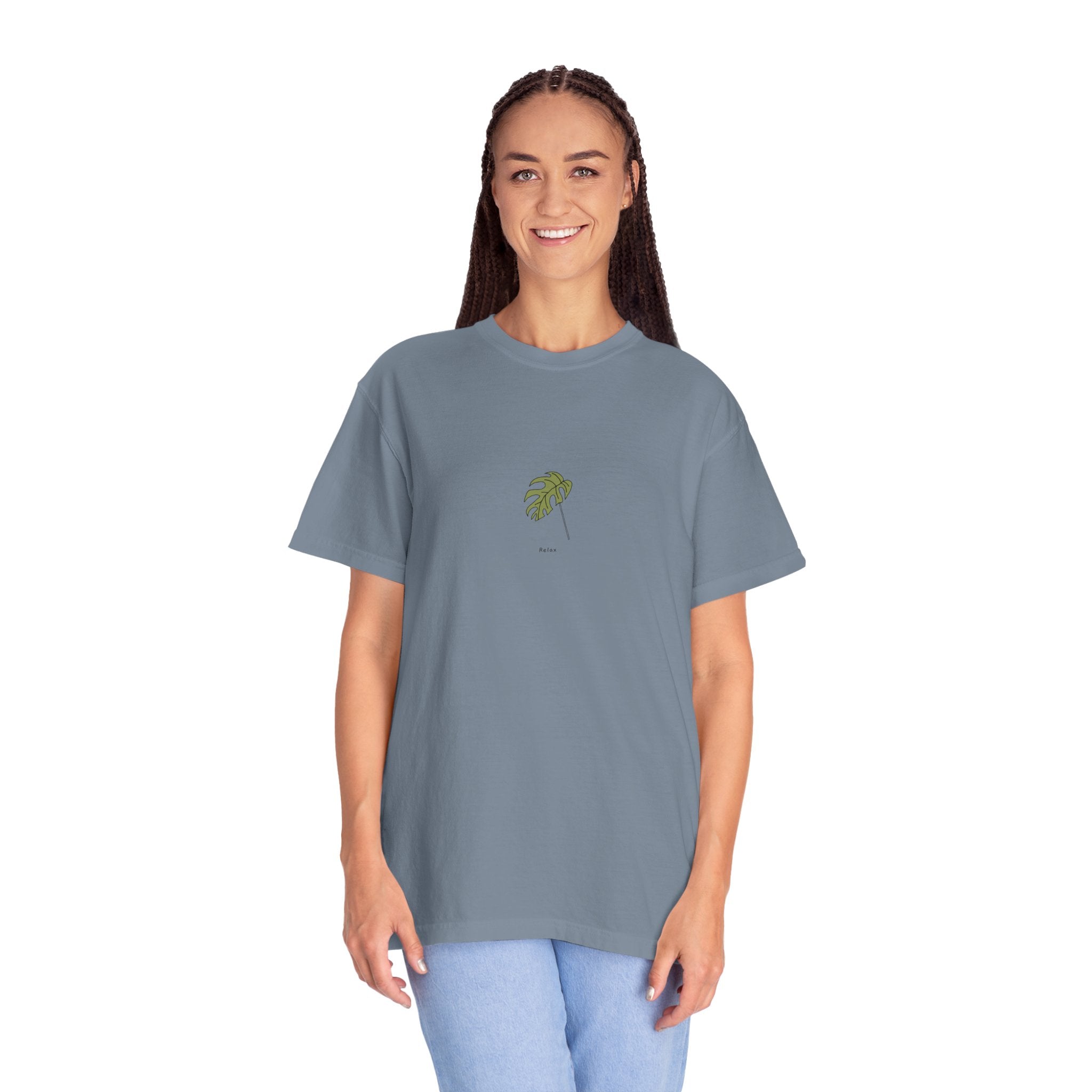 Relax Leaf T-Shirt — Calming Minimalist Tee