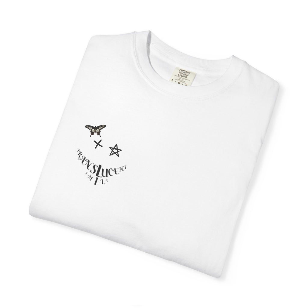 Translucent Smile Graphic T-Shirt — 'Translucent smile' Tee Pec Placement