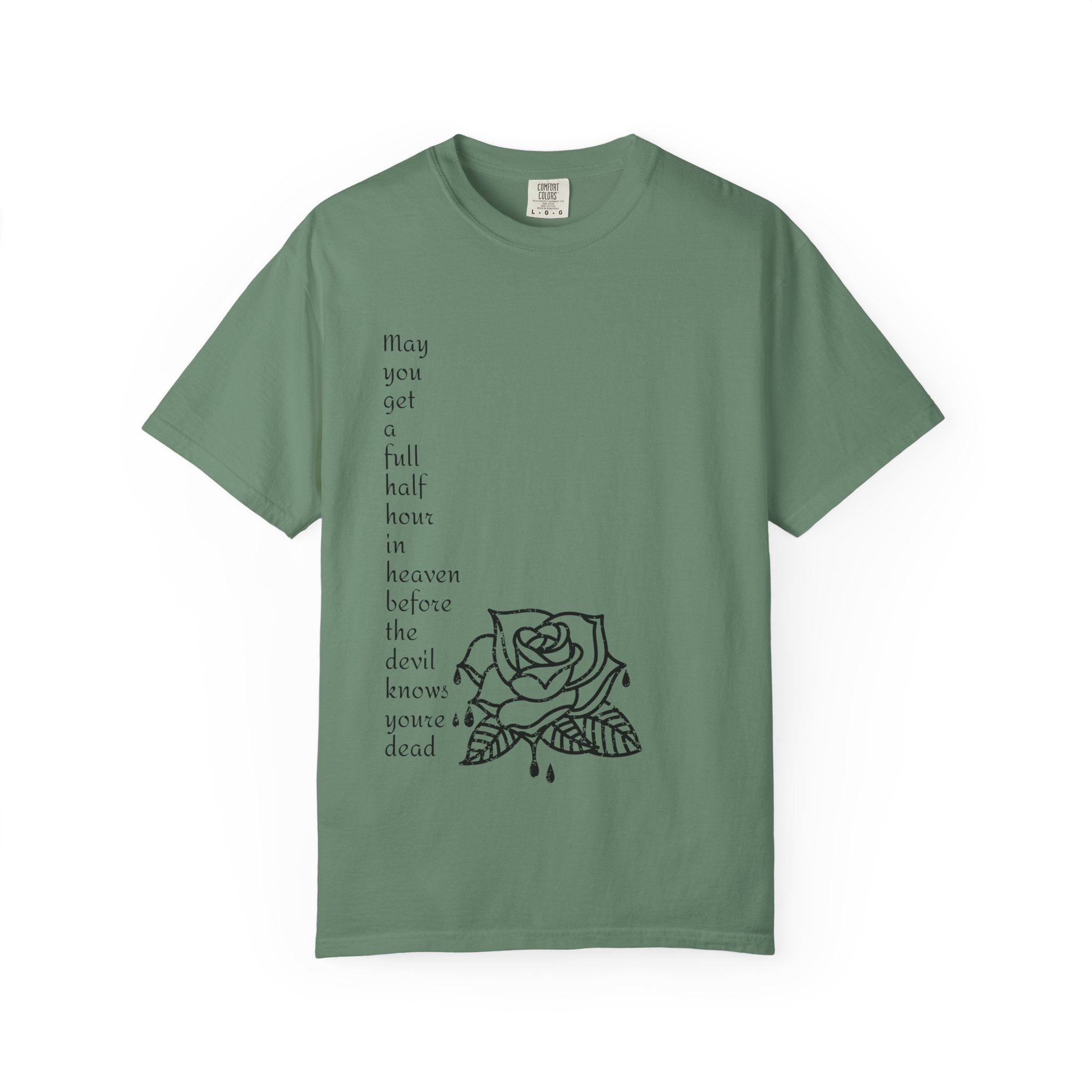 Unisex Quote Bleeding Rose Graphic Tshirt